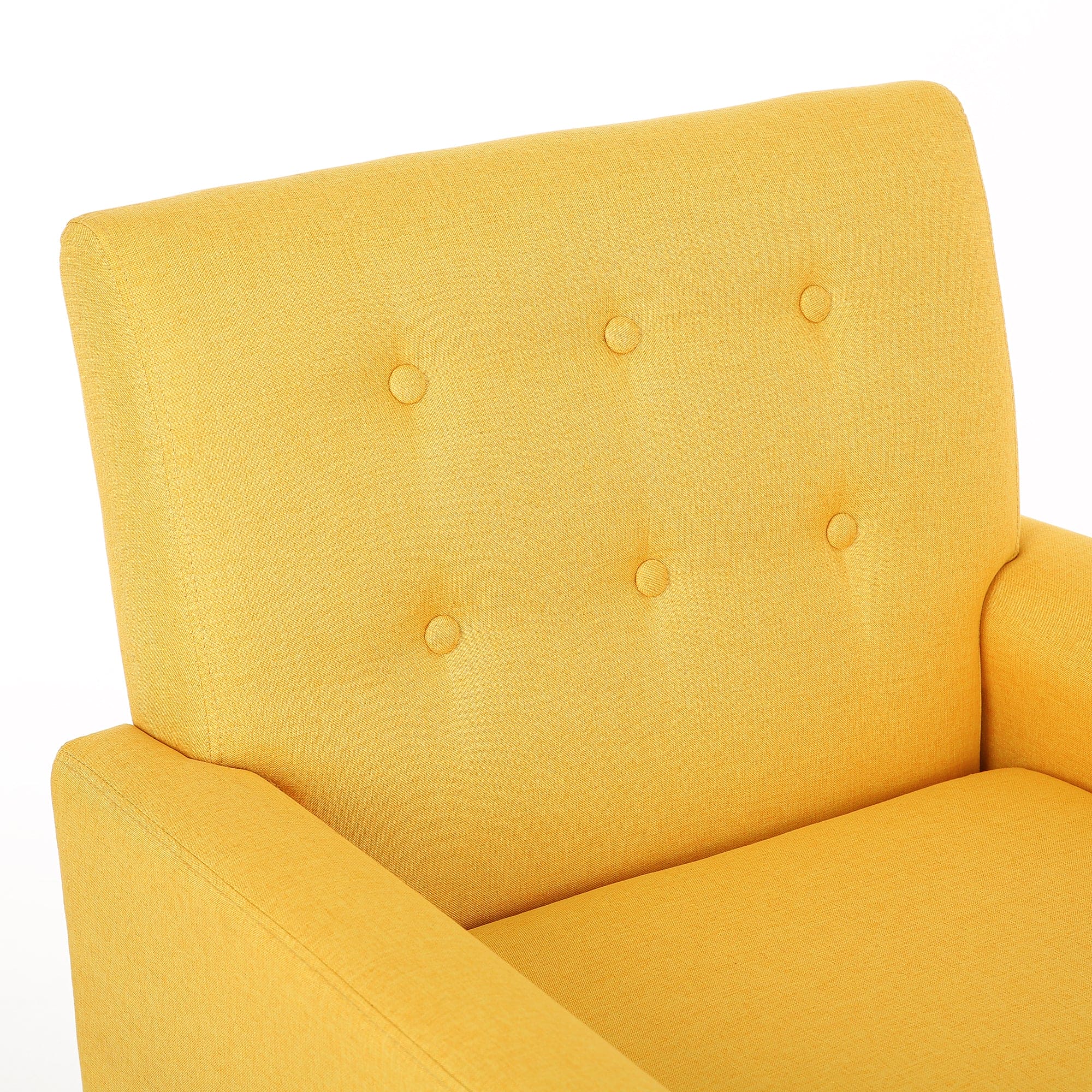 Downloads: 20 
Fabric Accent Chair for Living Room, Bedroom Button Tufted Upholstered Comfy Reading Accent Chairs Sofa (Yellow)