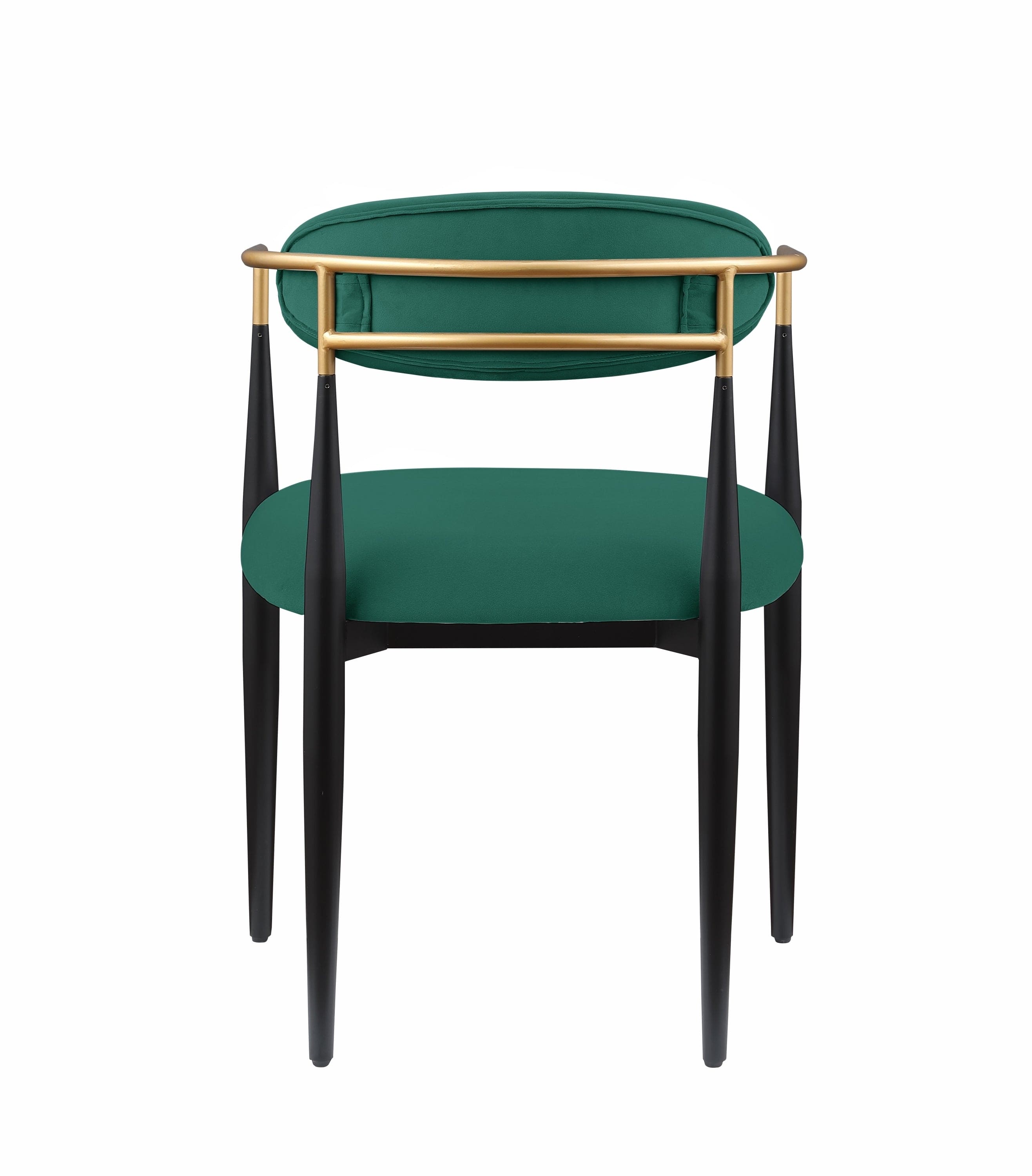 Modern Contemporary 2pcs Side Chairs Green Fabric Upholstered Ultra Stylish Chairs Set