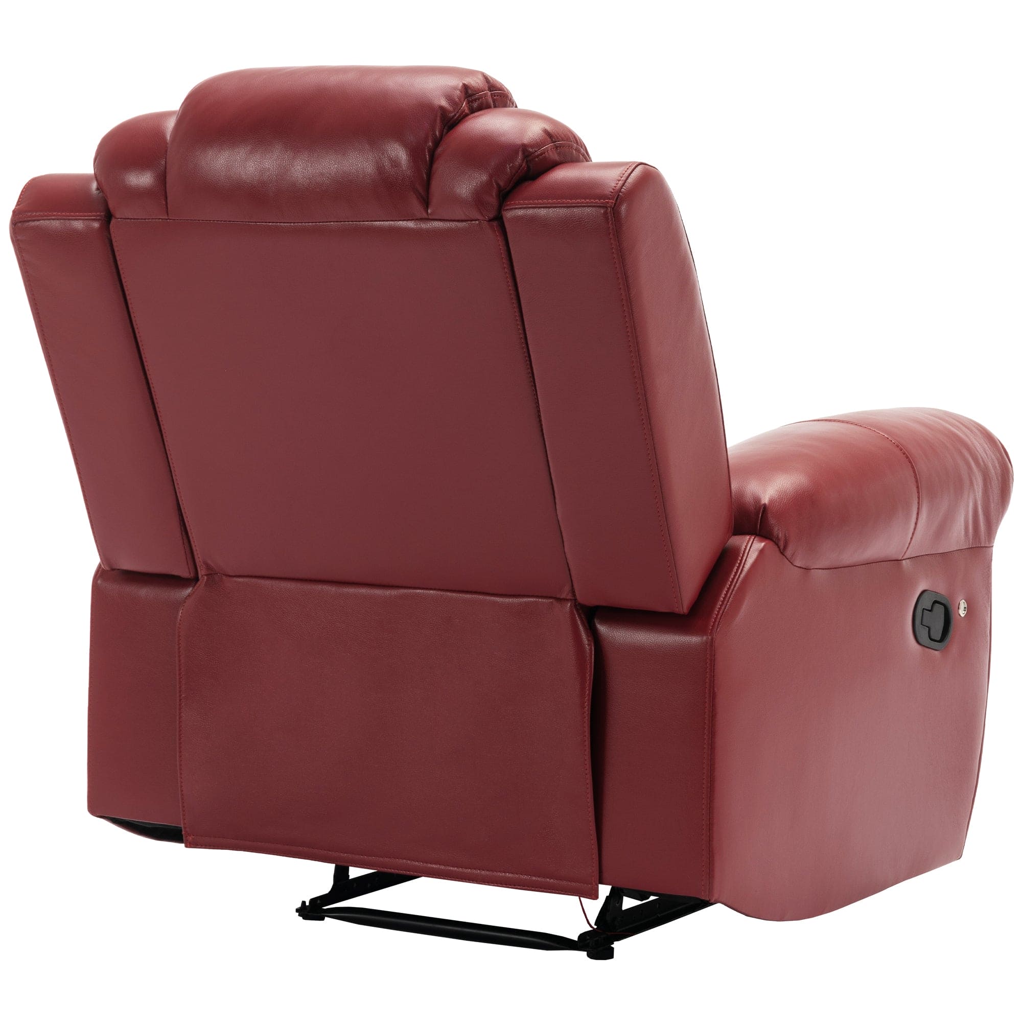 Home Theater Seating Manual Recliner Chair with LED Light Strip for Living Room,Bedroom, Wind Red