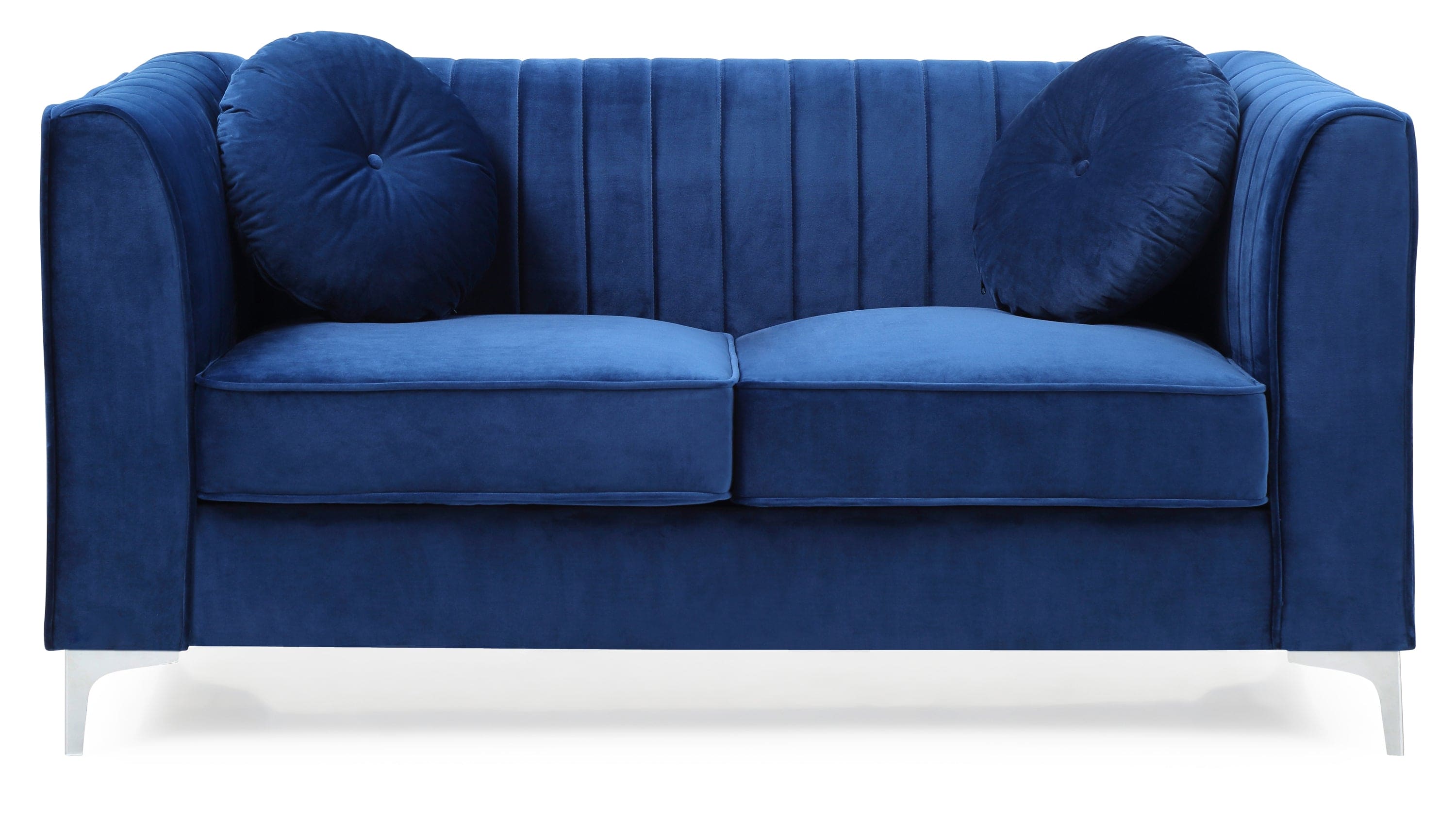 Glory Furniture Delray G791A-L Loveseat ( 2 Boxes ) , NAVY BLUE