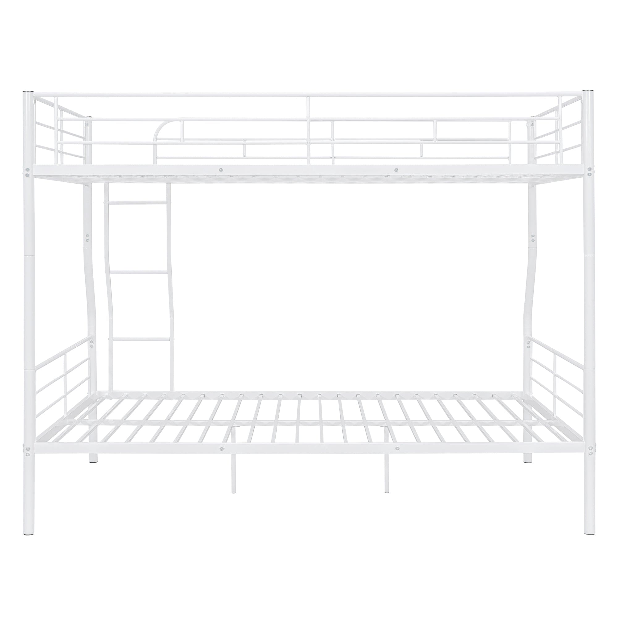 Full XL Over Queen Metal Bunk Bed, White