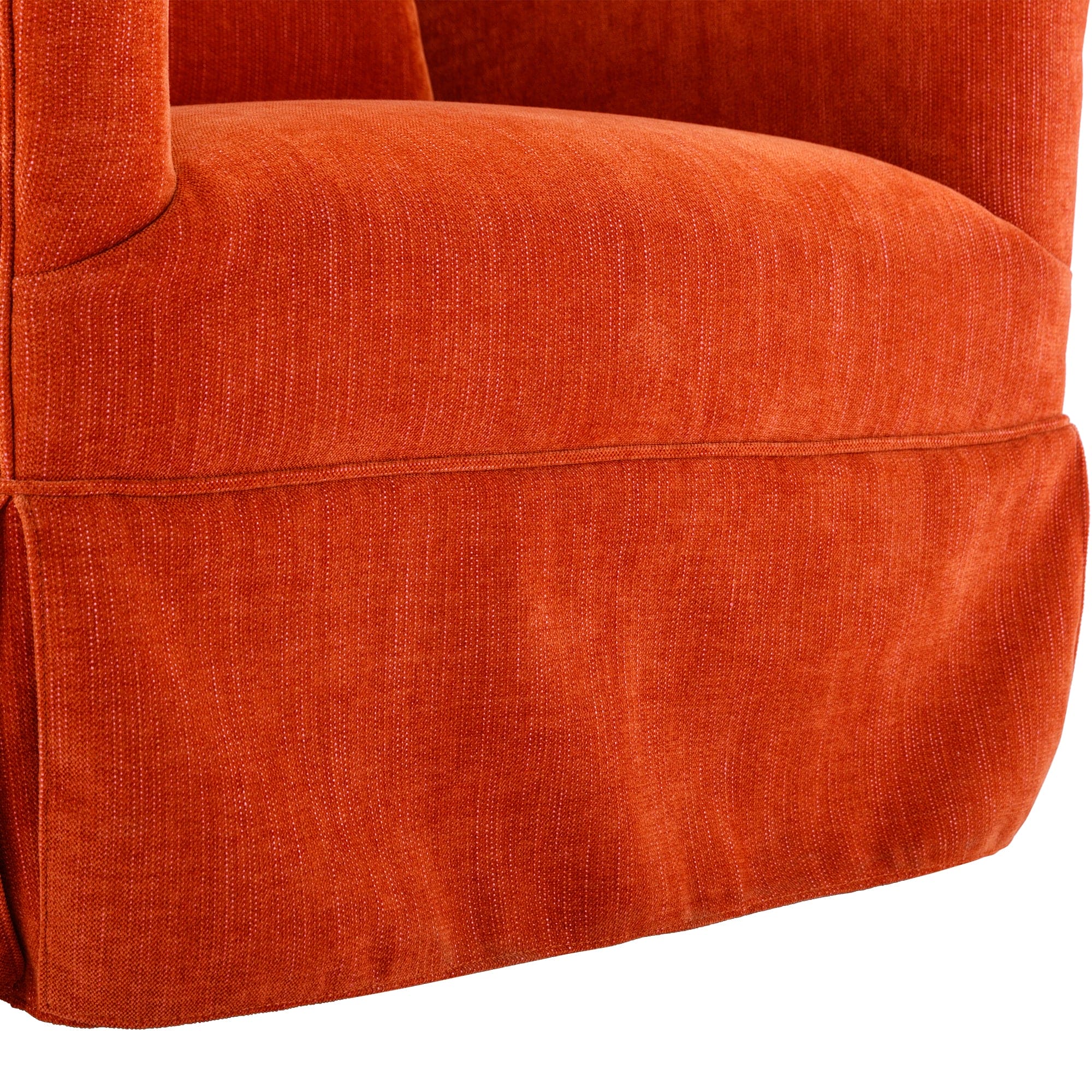 360-degree Swivel Accent  Armchair Linen Blend Orange