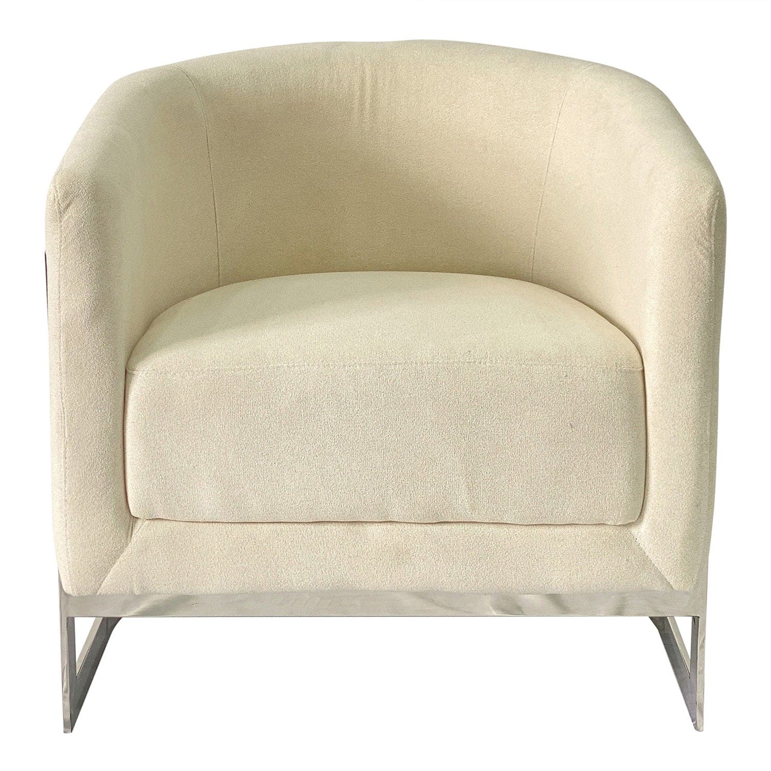 White and Silver Sofa Chair