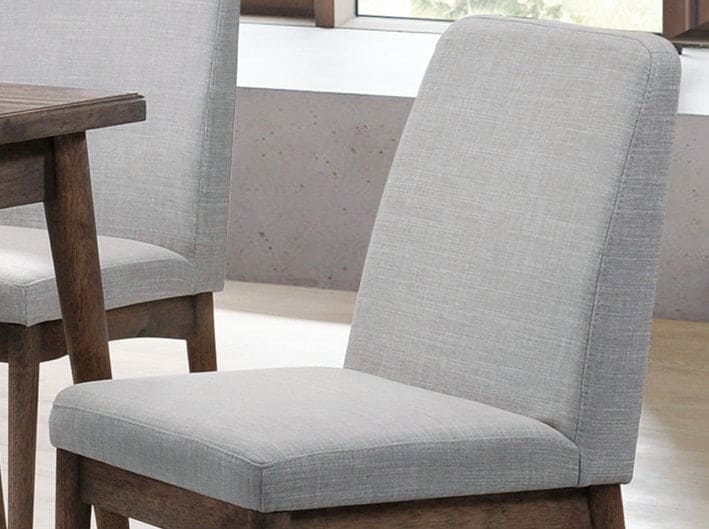 Mid-Century Style Dining Chairs 2pcs Set Solid wood Fabric Upholstered Cushion Chair