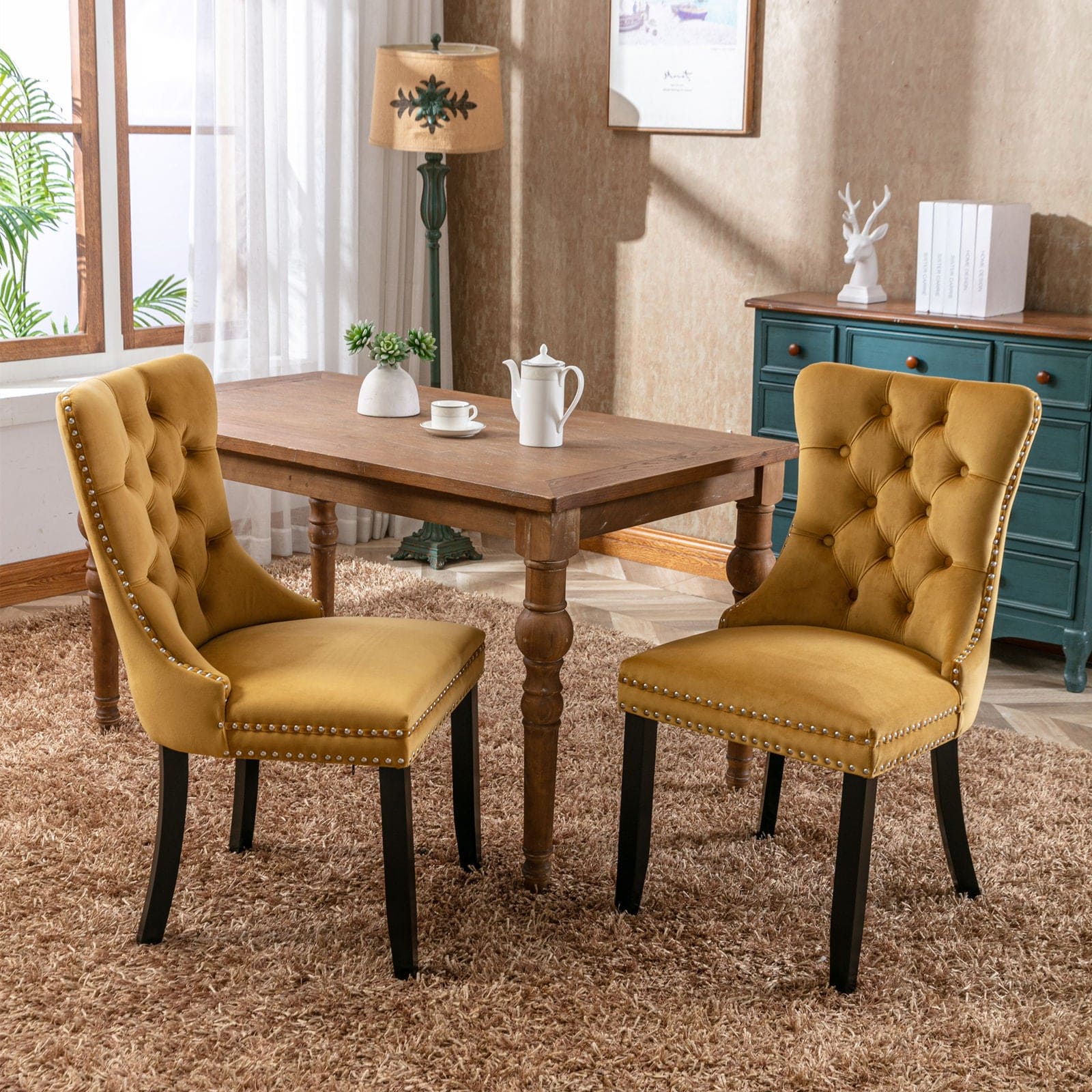 Velvet Upholstered Dining Chair