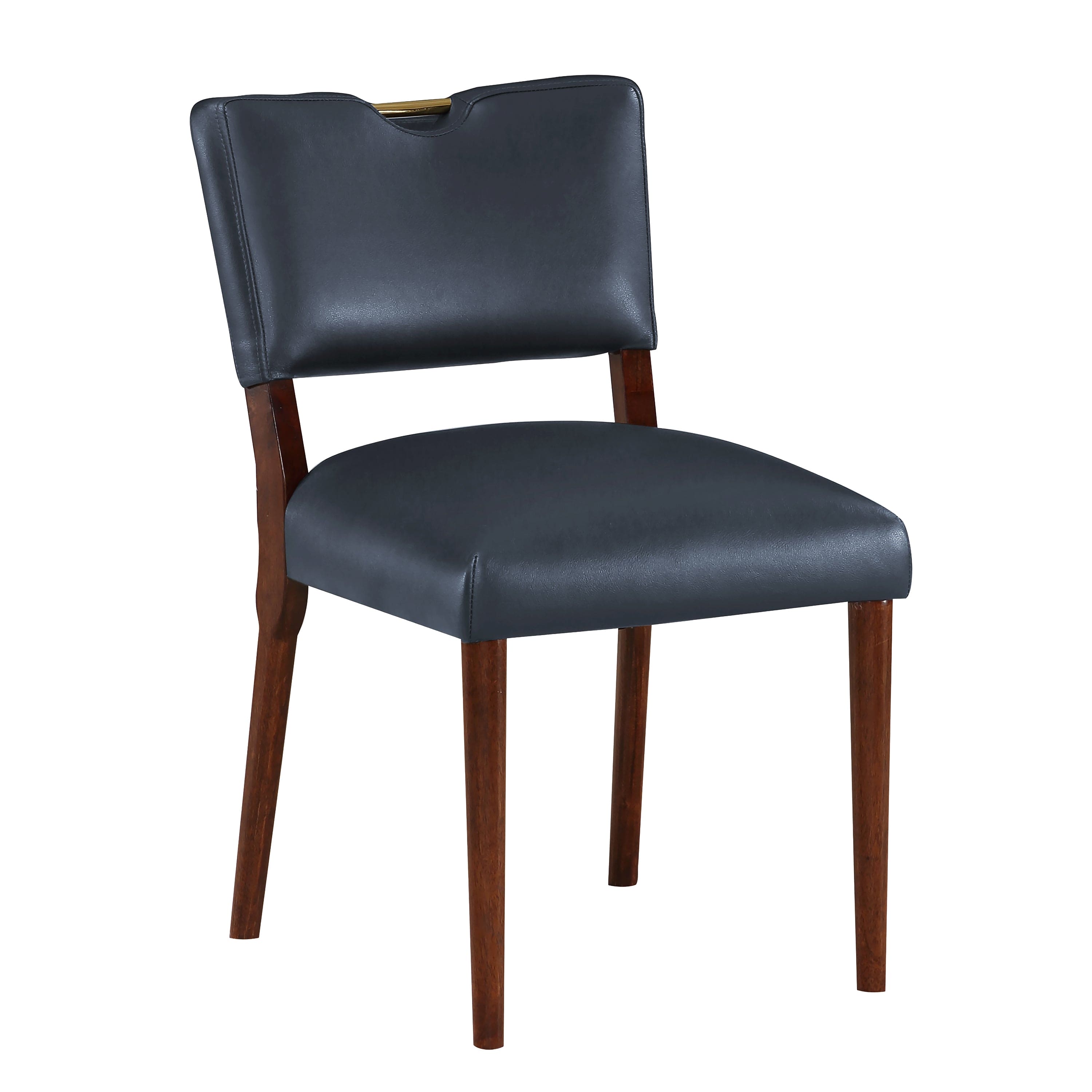 Bryson Midnight Blue Faux Leather Dining Chair - Set of 2