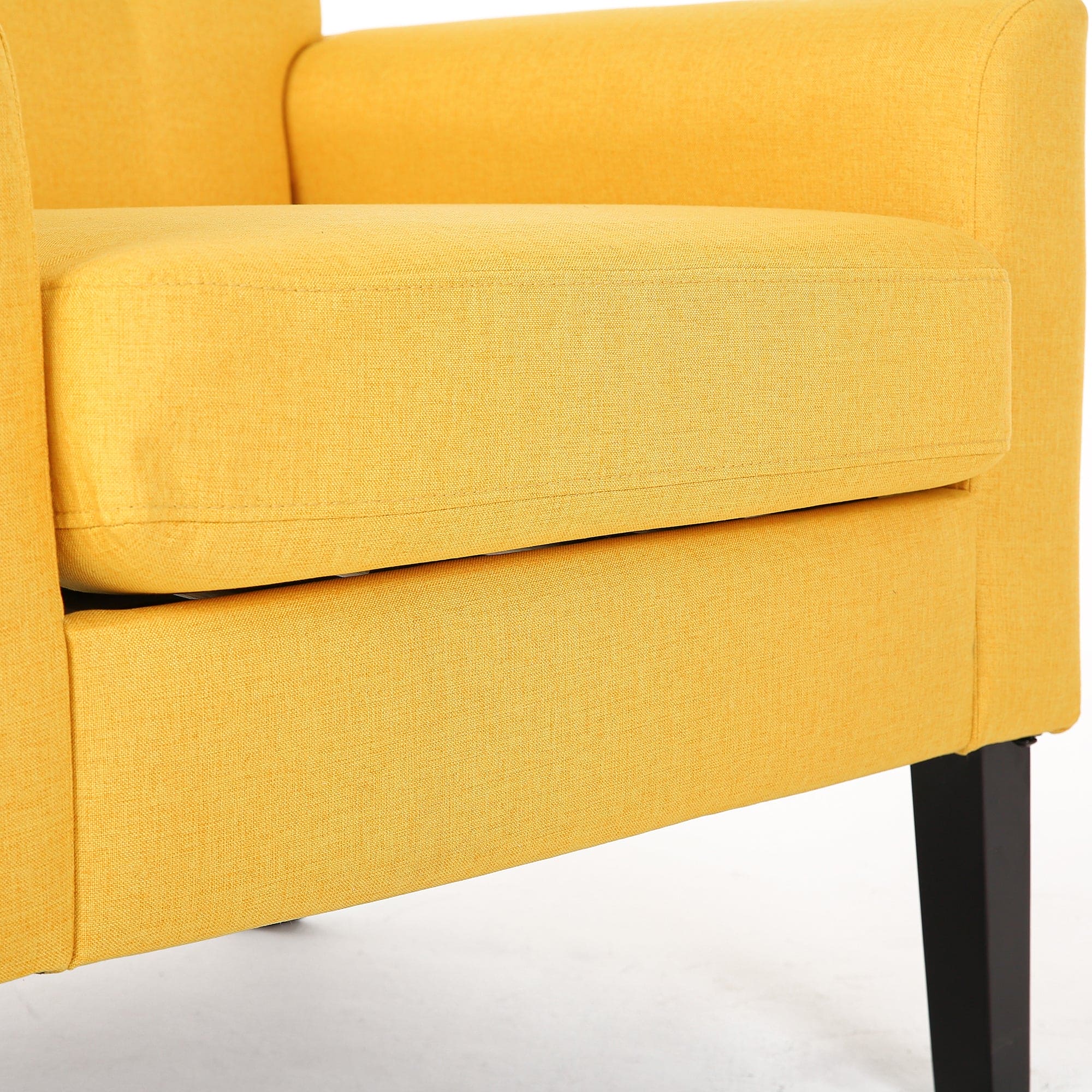 Downloads: 20 
Fabric Accent Chair for Living Room, Bedroom Button Tufted Upholstered Comfy Reading Accent Chairs Sofa (Yellow)