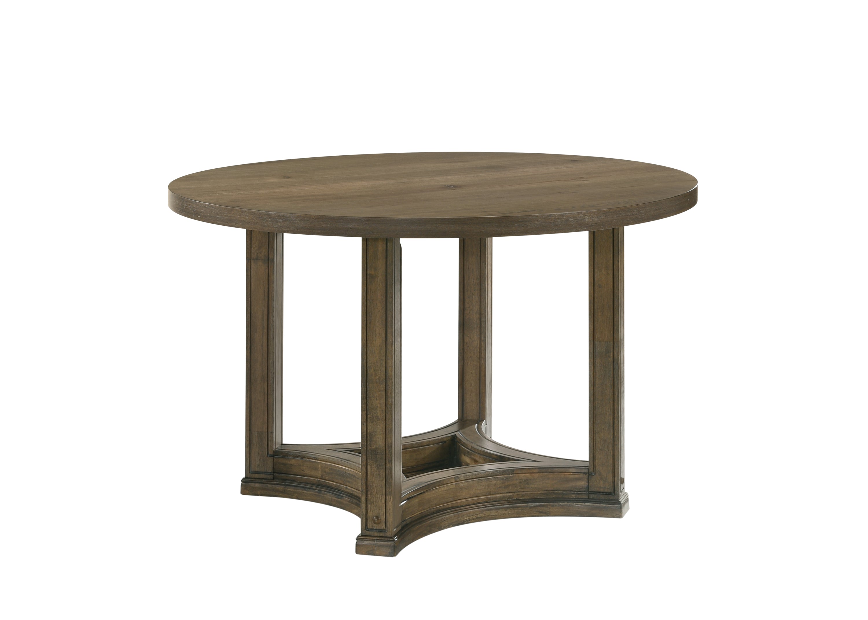 ACME Parfield Round Dining Table, Weathered Oak Finish DN01809