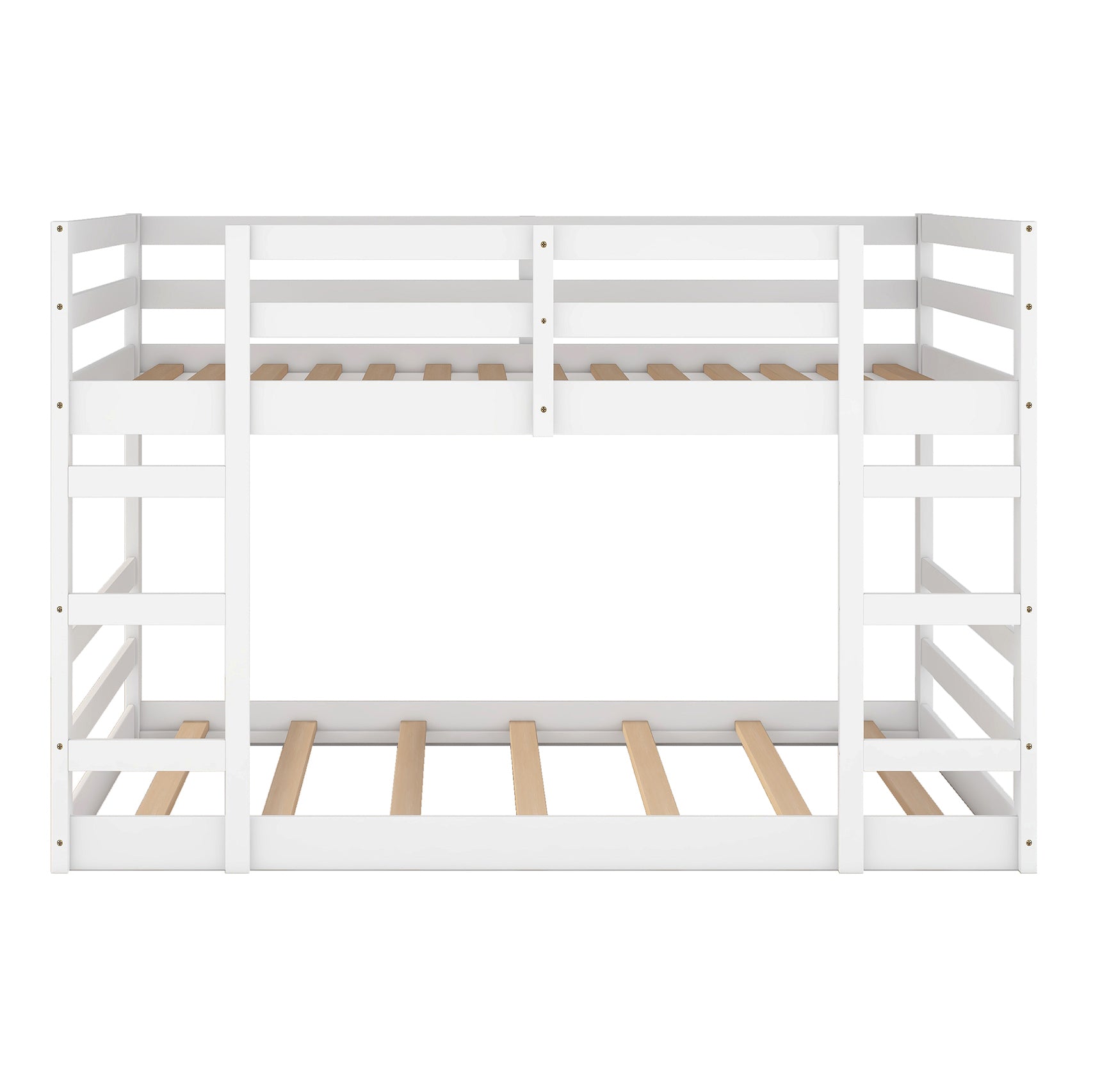 Full Over Full Bunk Bed with Ladder, White (OLD SKU:WF282788AAK)