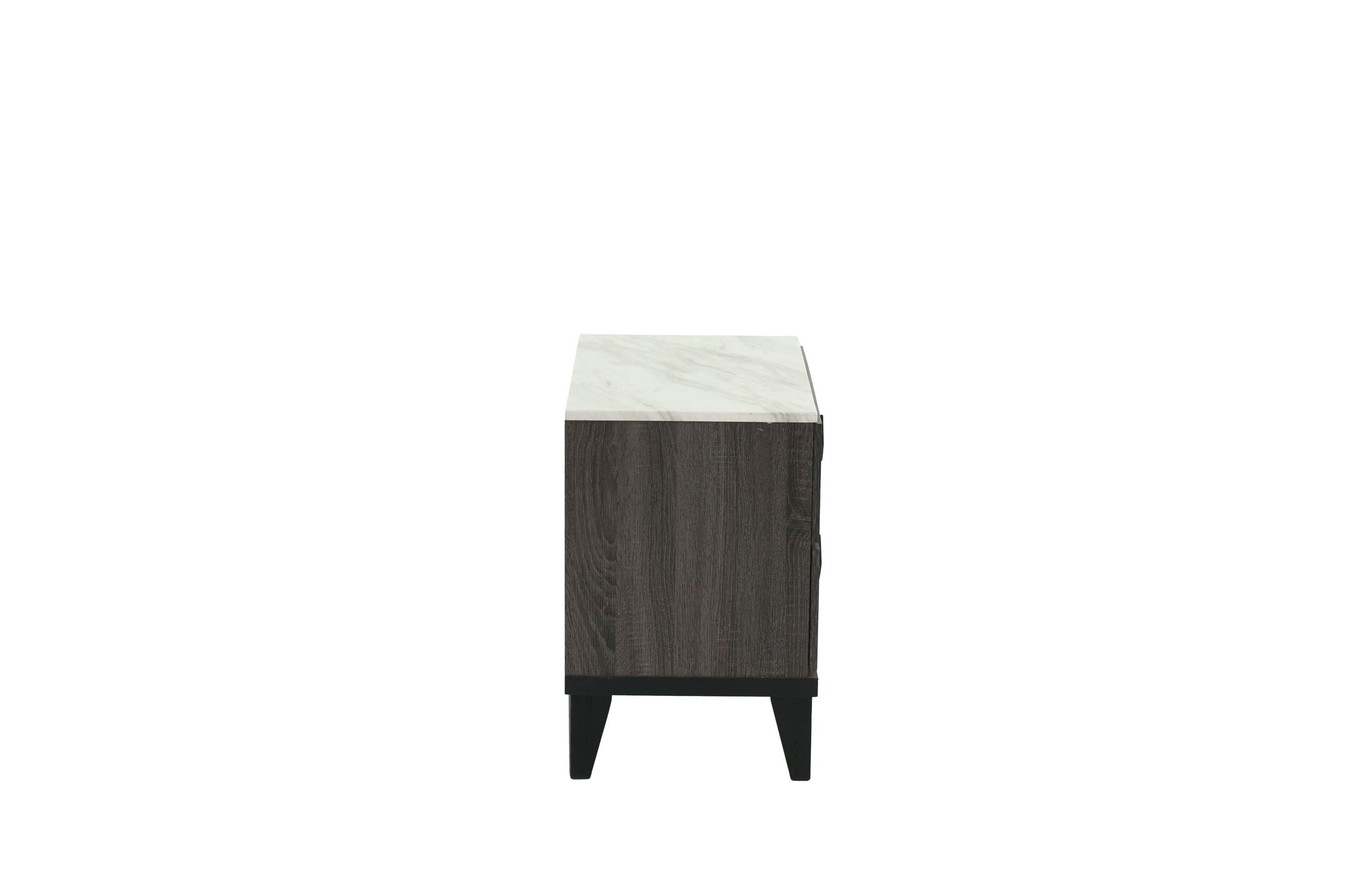 NIGHTSTAND in Dark Gray Oak (Rustic Accents)