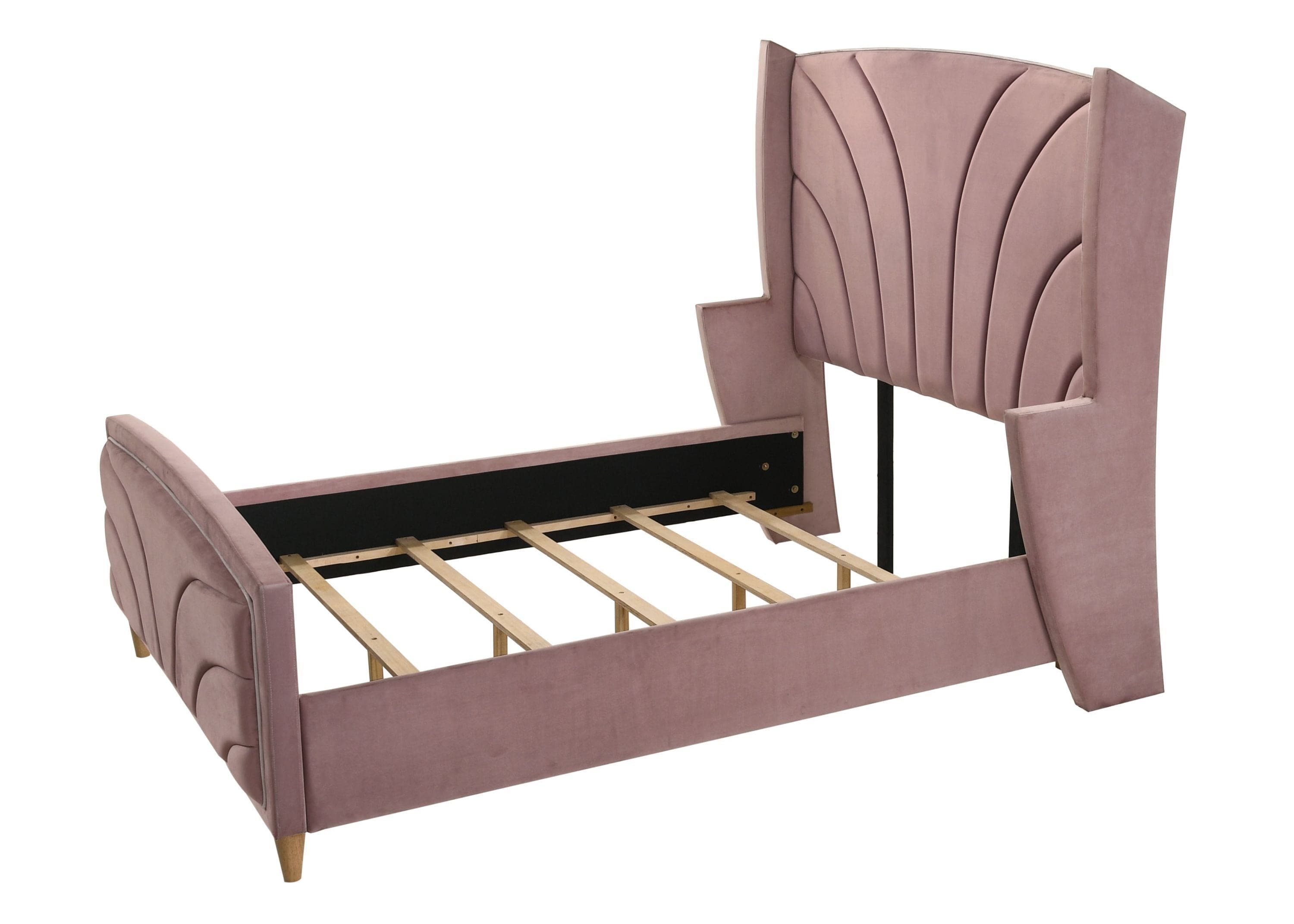 ACME Salonia Queen Bed, Pink Velvet BD01183Q