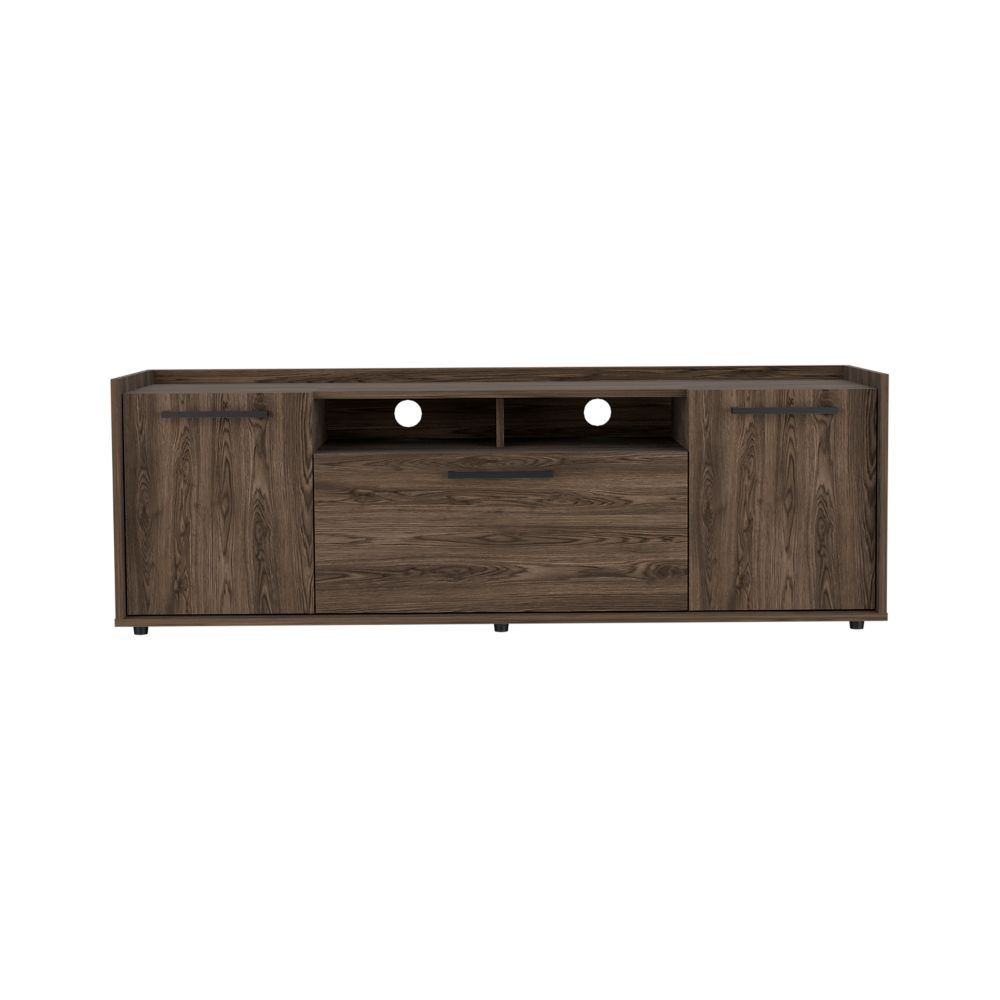 Lyon Tv Stand for TV´s up 55", One Cabinet, Double Door -Dark Walnut