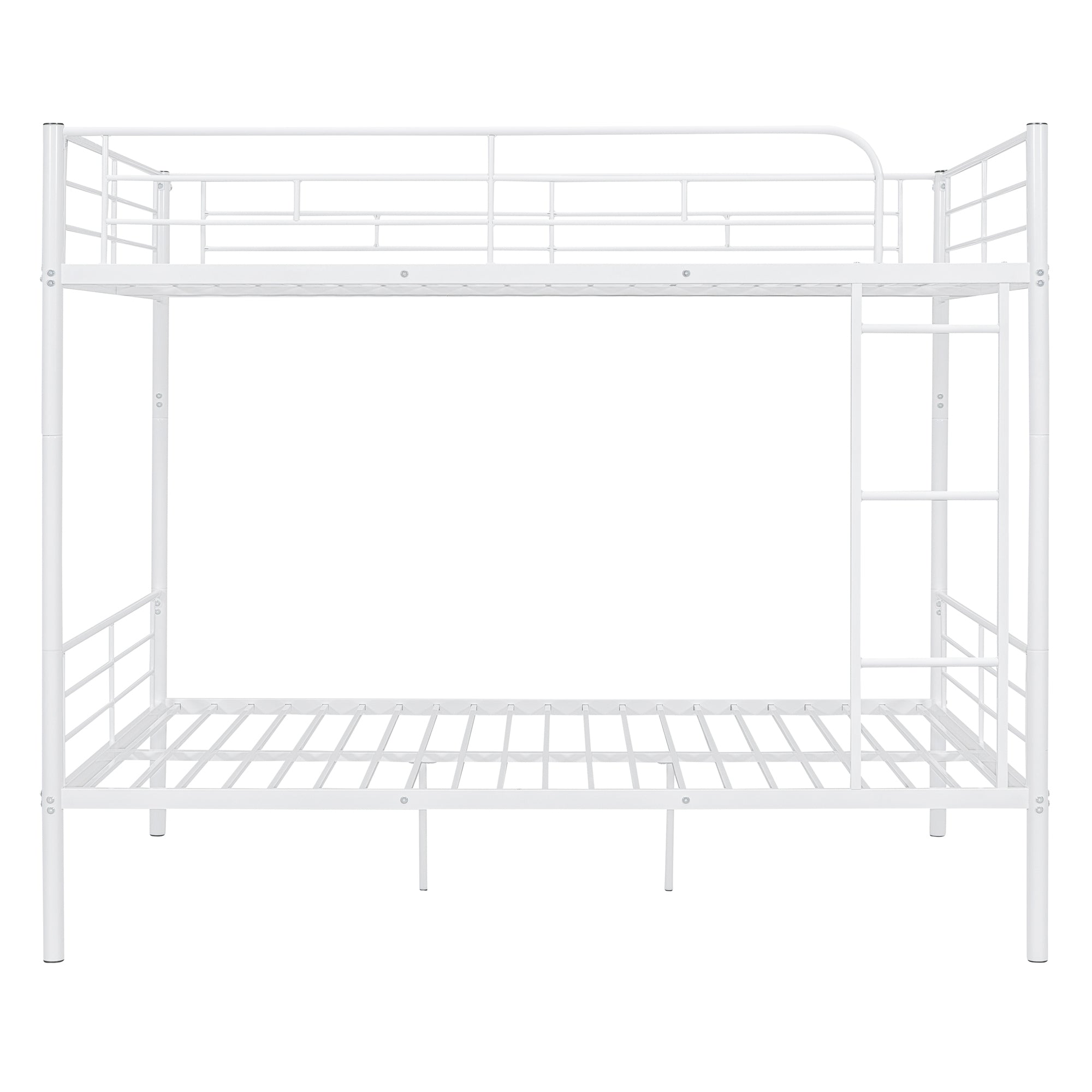 Full Over Full Metal Bunk Bed, White