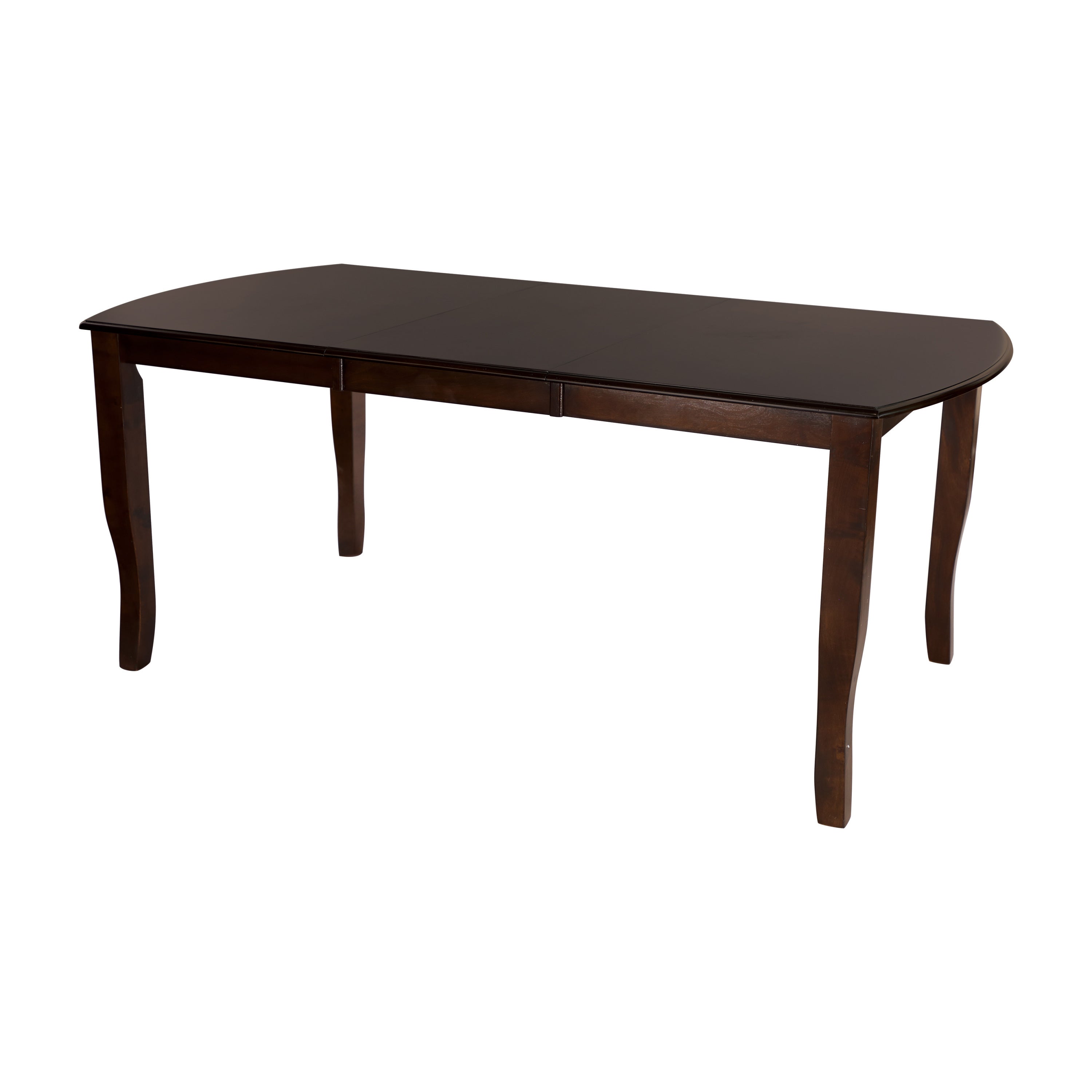 Dark Cherry Finish Simple Design 1pc Dining Table with Separate Extension Leaf Mango Veneer Wood Dining Furniture