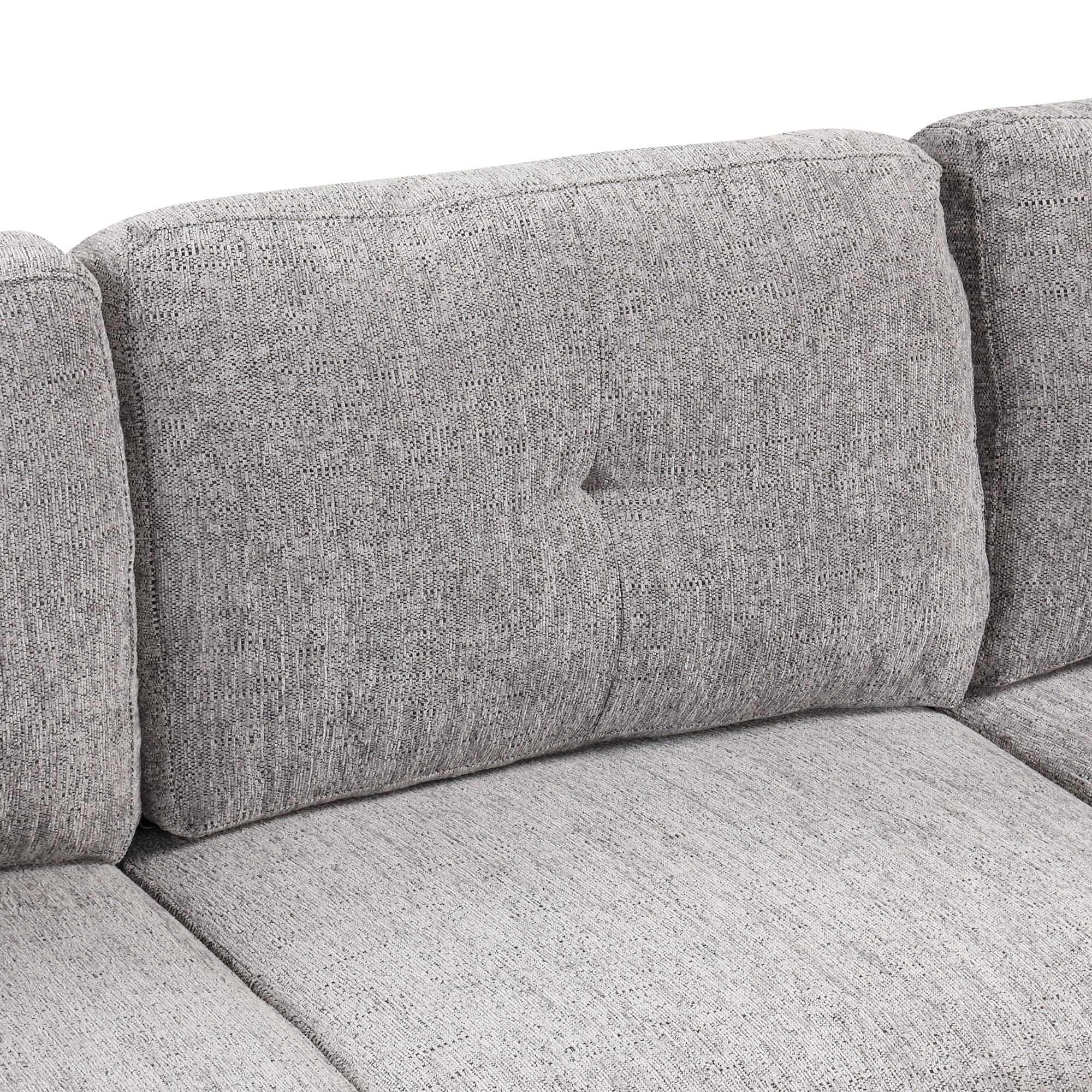 Sofa Bed L-Shaped Corner Sofa, Light Gray