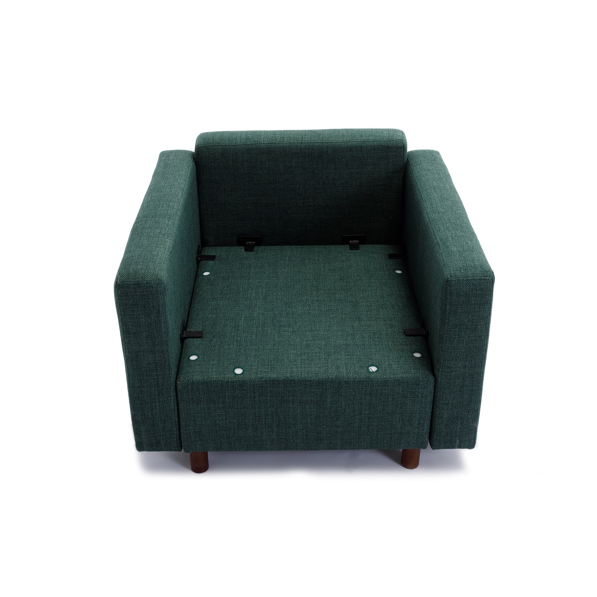 Single Seat Module Sofa Sectional Couch,Cushion Covers Non-removable and Non-Washable,Green