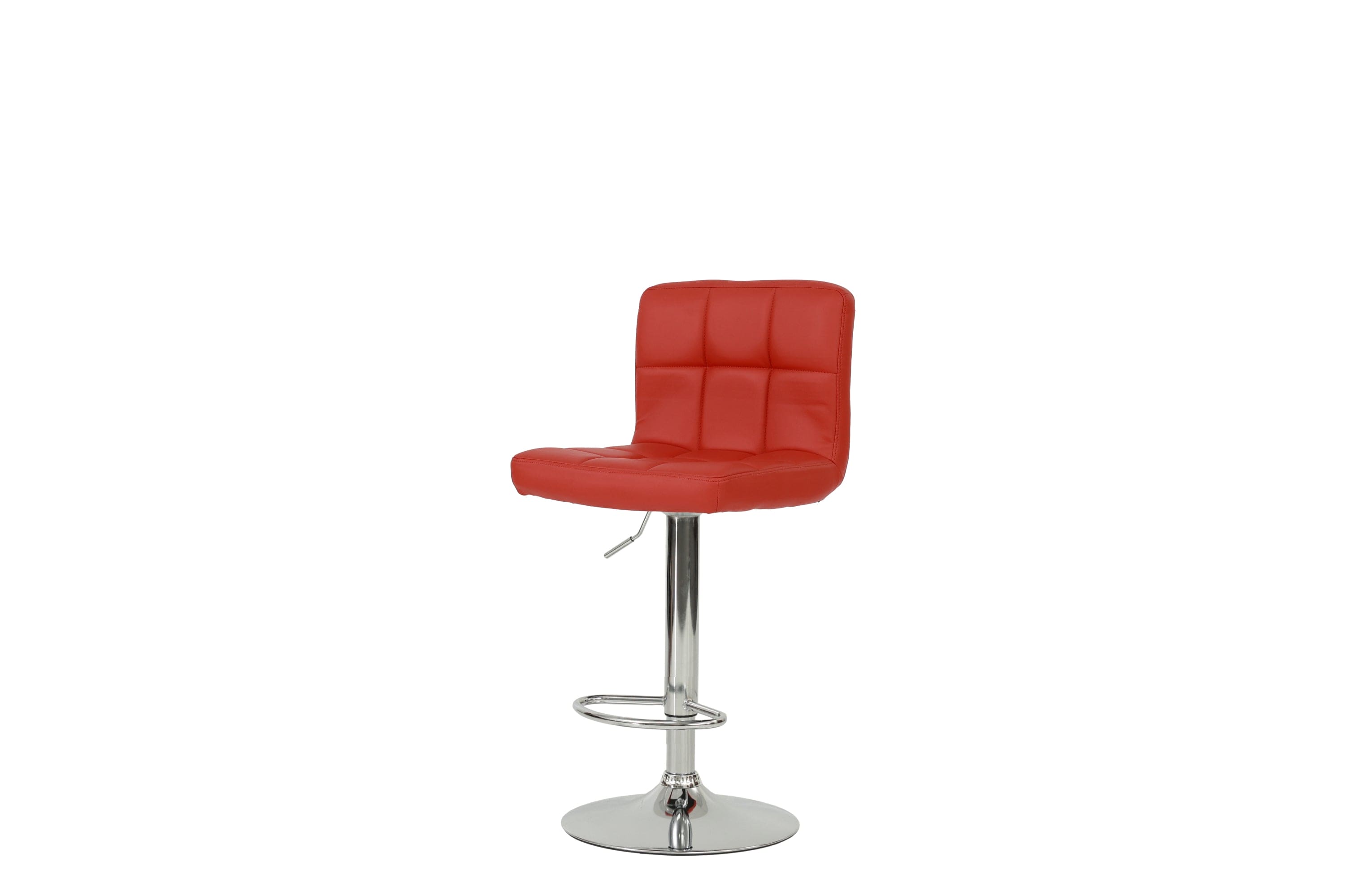 BAR STOOL in Red, Chrome