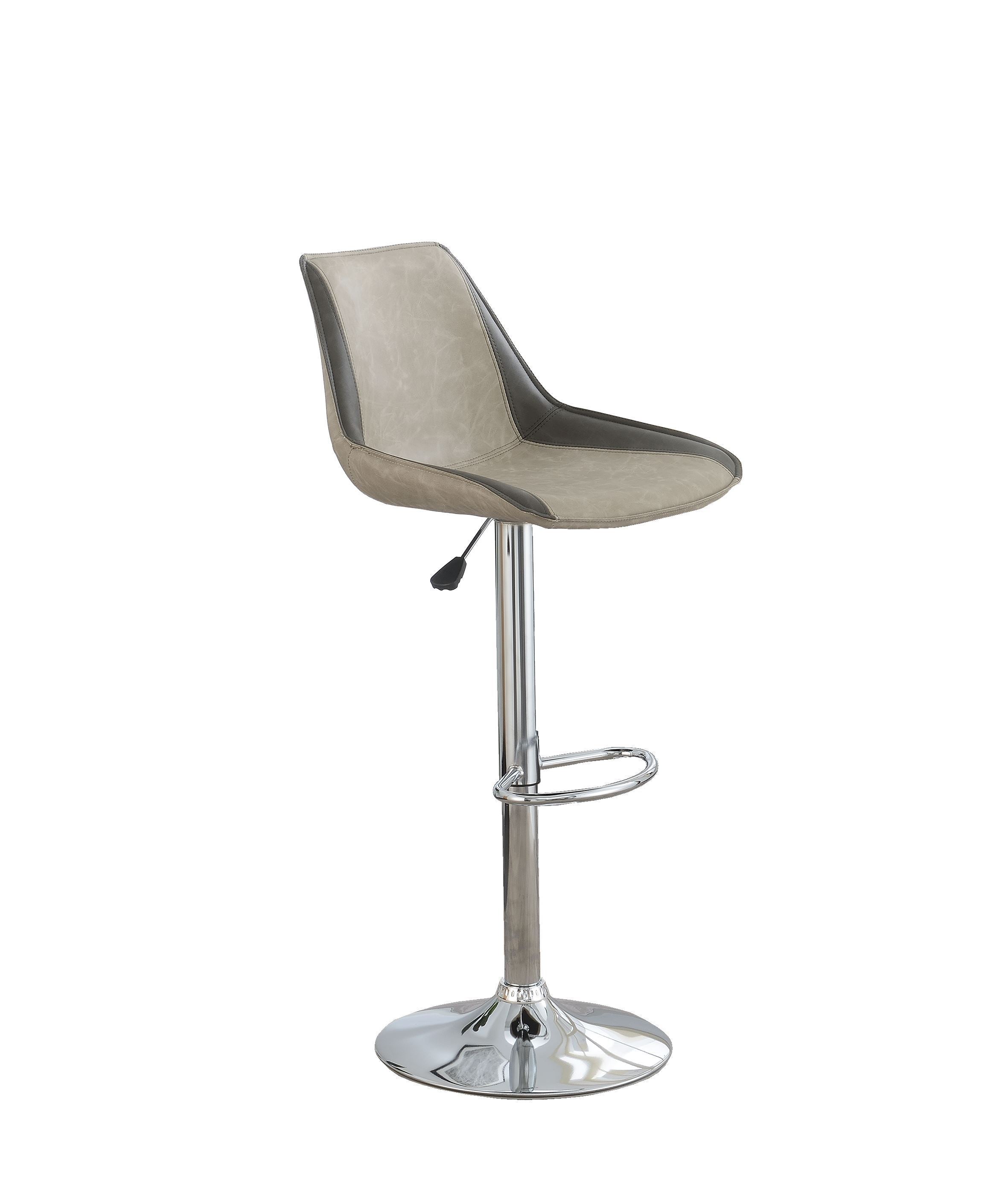 BAR STOOL in Black Faux Leather