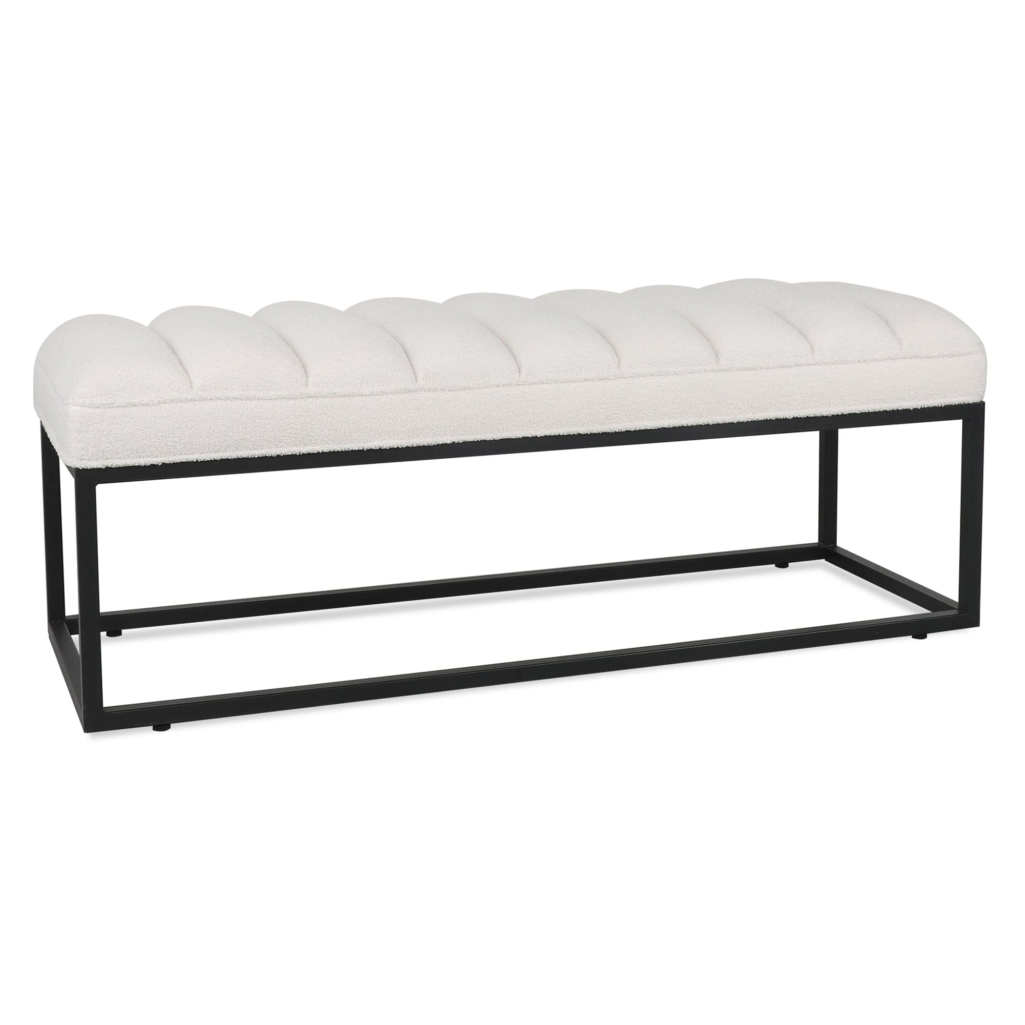 Metal Base Upholstered Bench for Bedroom for Entryway