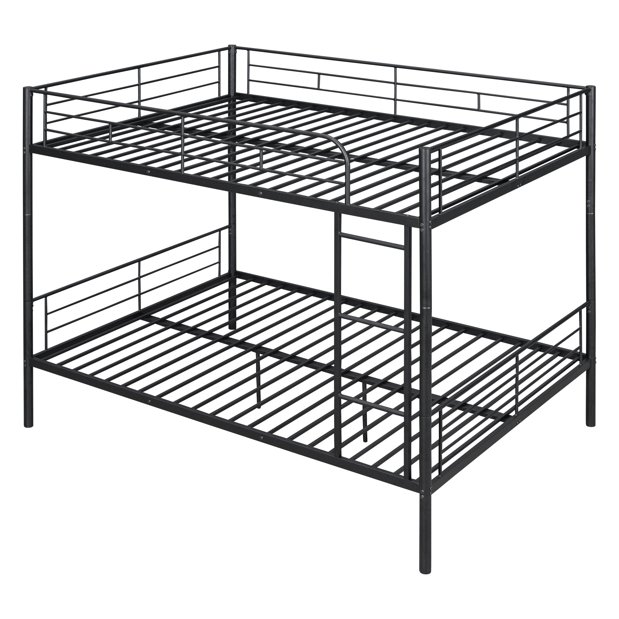 Full Over Full Metal Bunk Bed, Black