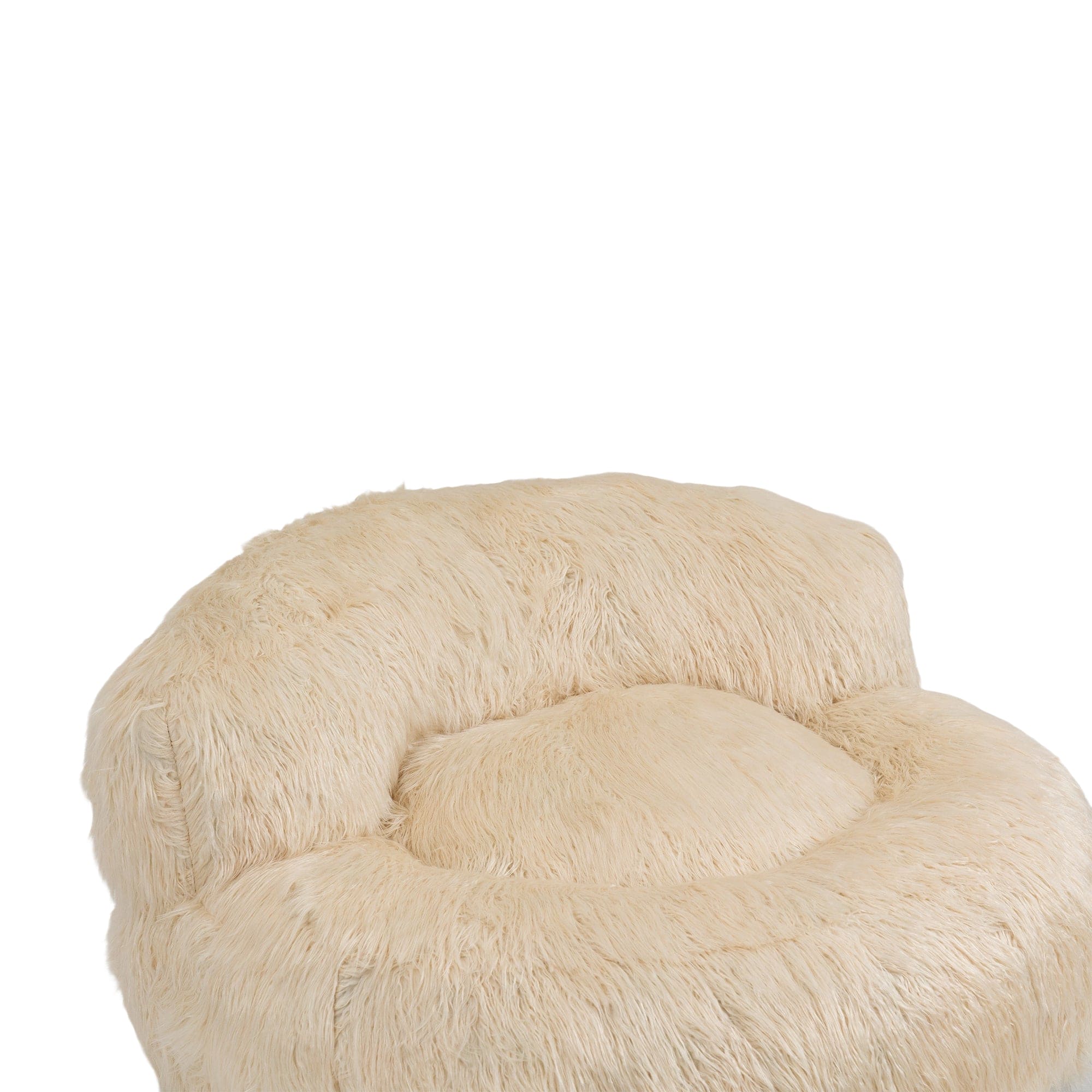 COOLMORE Bean Bag Chair Faux fur Lazy Sofa /Footstool Durable Comfort Lounger High Back Bean Bag Chair Couch for Adults and Kids, Indoor