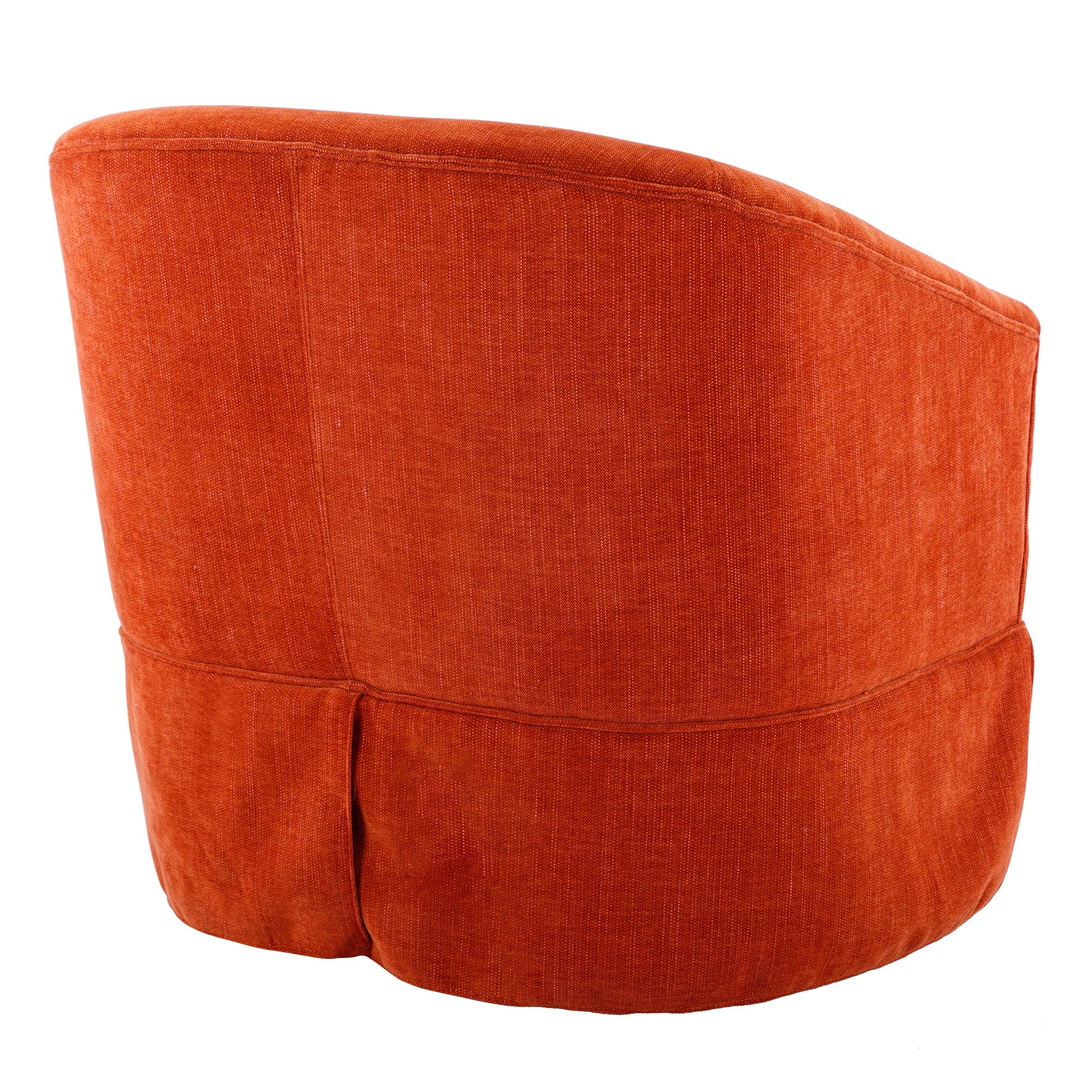 360-degree Swivel Accent  Armchair Linen Blend Orange