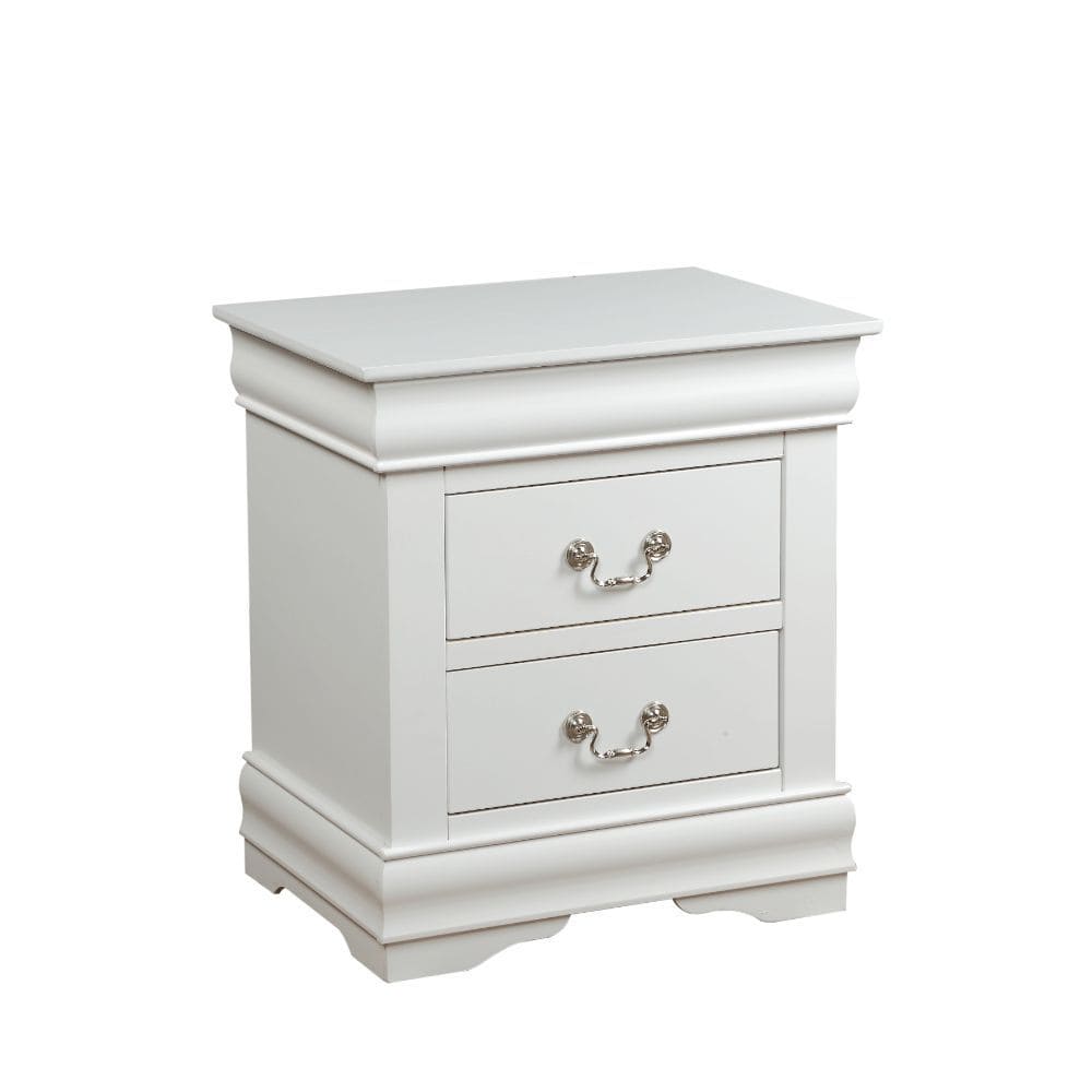 ACME Louis Philippe Nightstand in White 23833