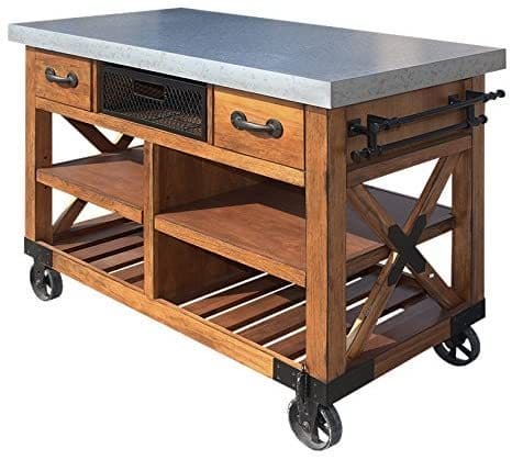 ACME Kailey Kitchen Cart, Antique Oak 98182