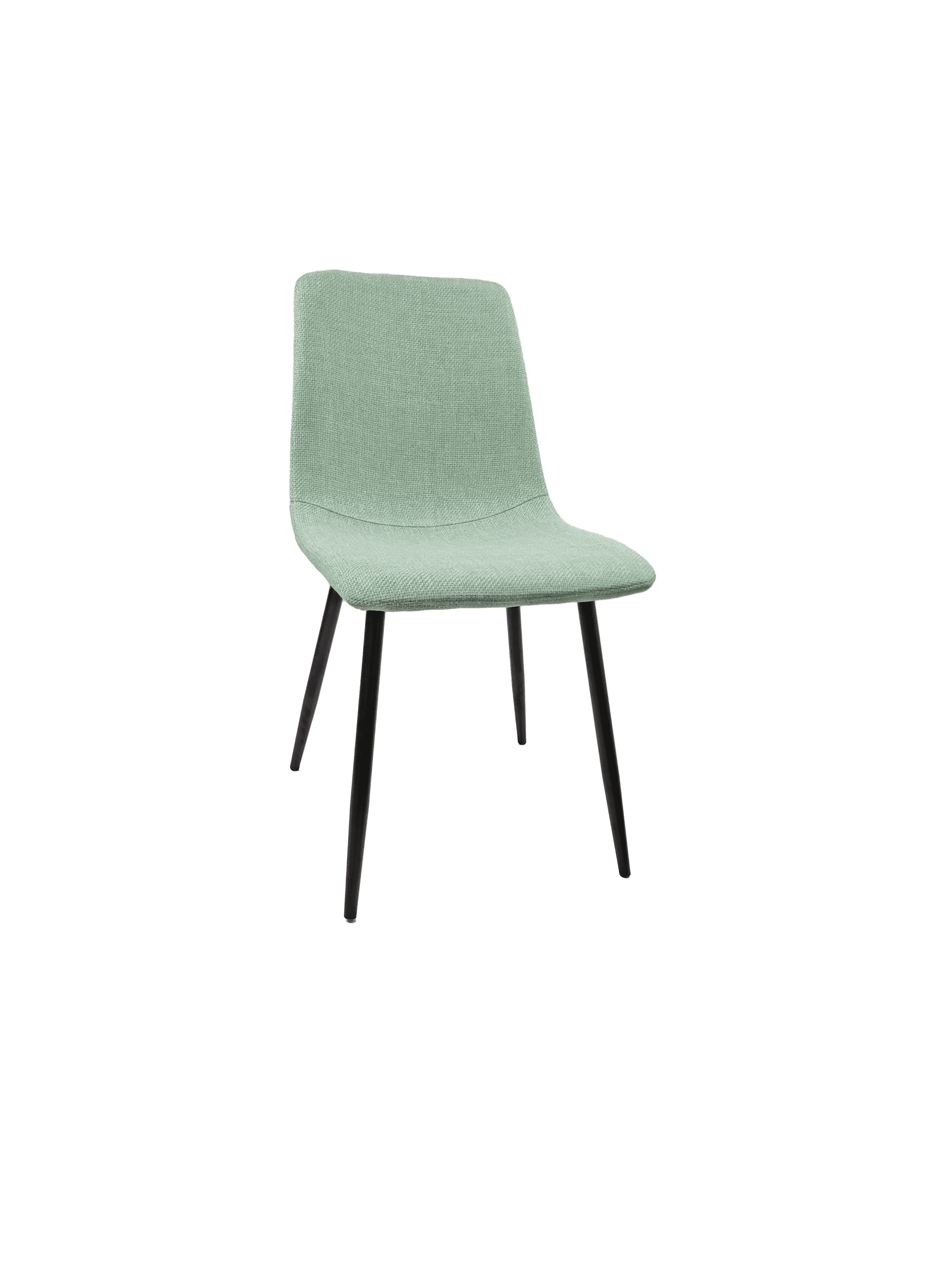 Dining Chairs Set of 4,Modern Kitchen Dining Room Chairs,Upholstered Dining Accent Chairs in linen Cushion Seat and Sturdy Black Metal Legs(Light Green)