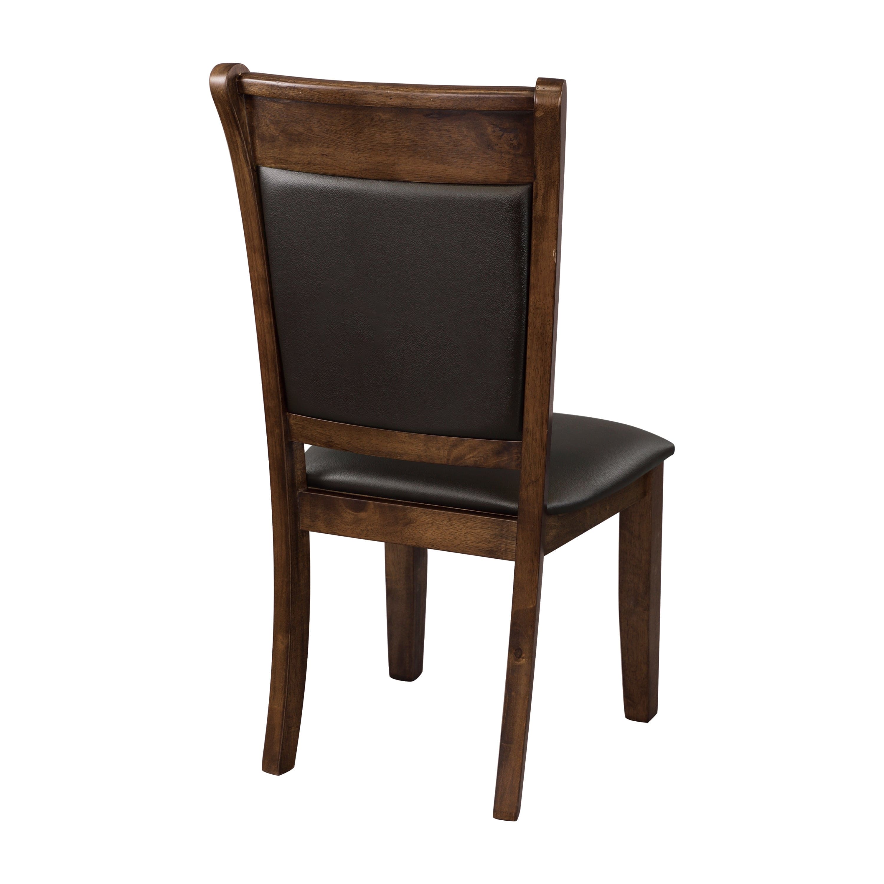 Classic Light Rustic Brown Finish Wooden Side Chairs 2pc Set Upholstered Seat Back Casual Dining Room Furniture