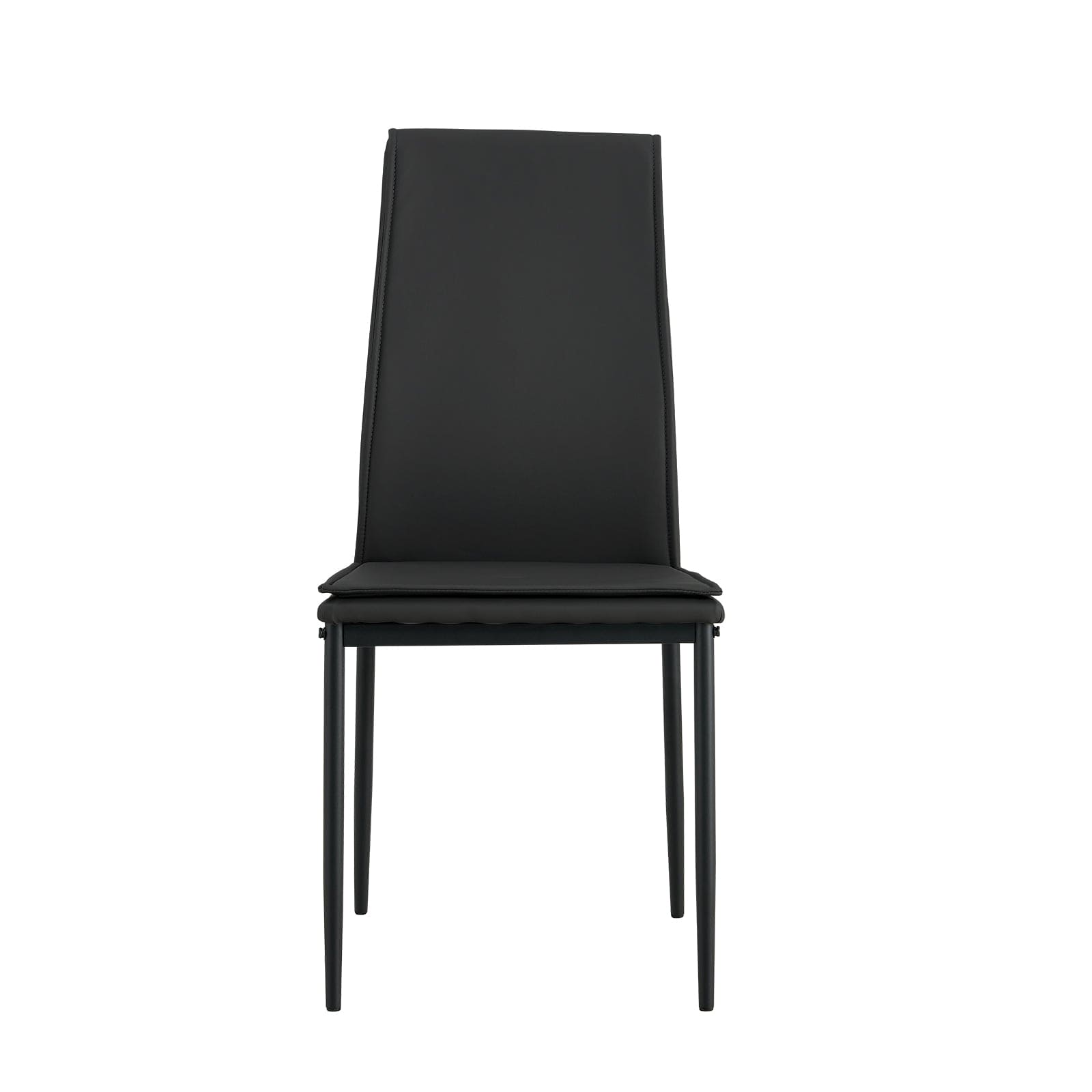 Dining chairs set of 4, Black  modern kitchen chair with metal leg