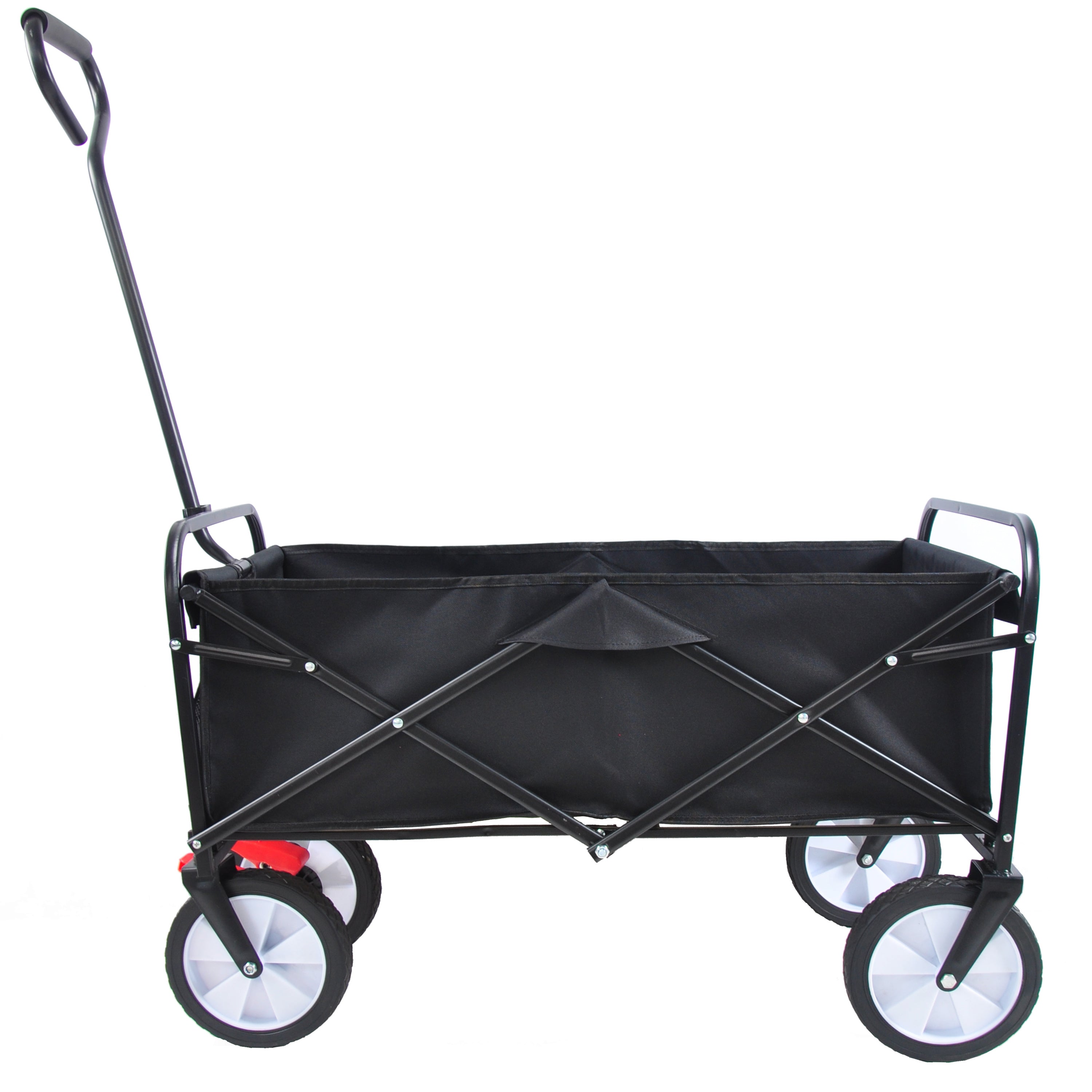 Folding Wagon Garden Shopping Beach Cart (black)