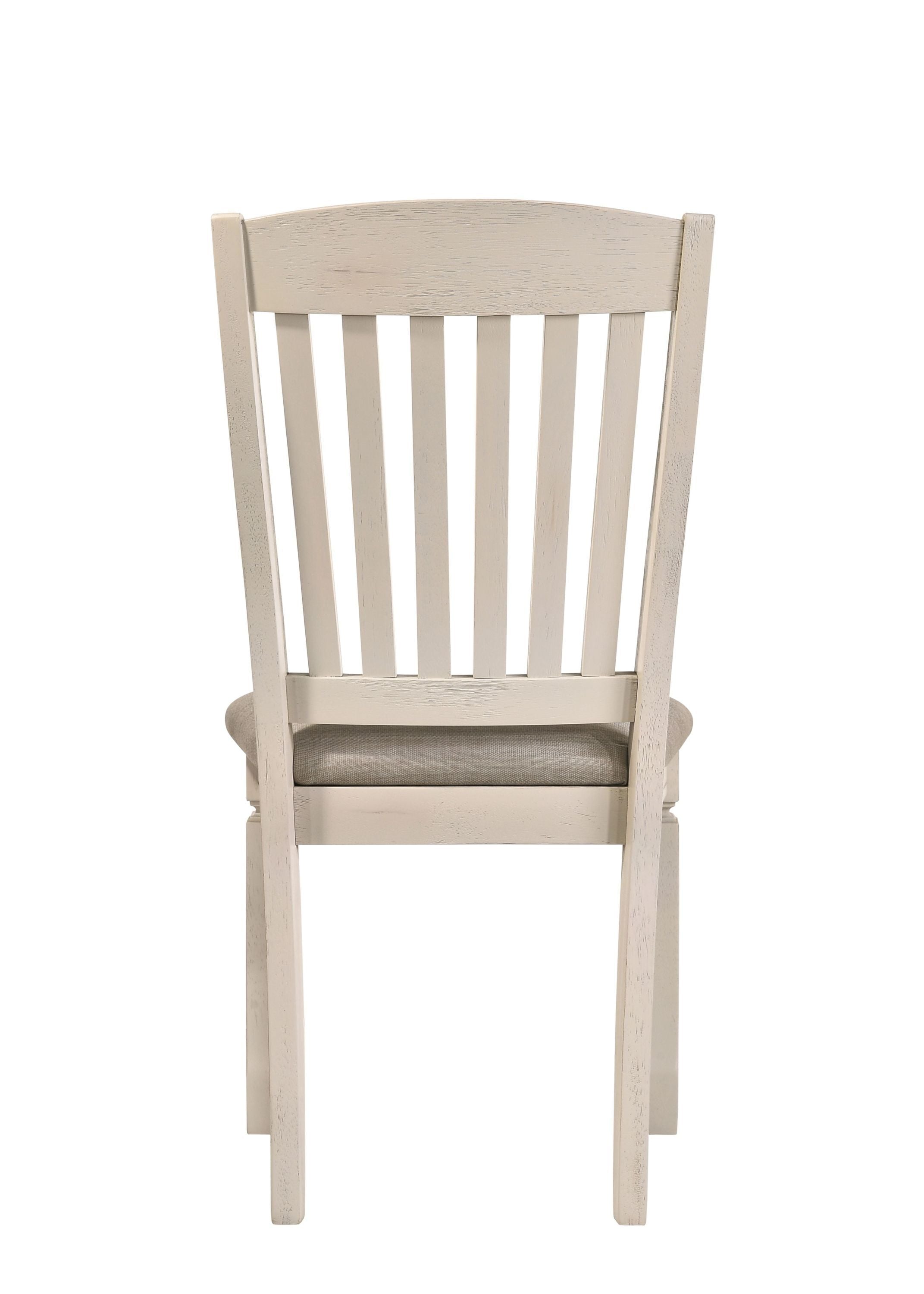 ACME Fedele Side Chair, Tan Fabric & Cream Finish 77192