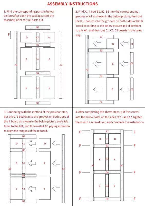 CRAZY ELF 36" x 80" Paneled Wood Primed Standard Door Slab, DIY Unfinished Solid Wood Paneled Door, Interior Single Door Slab, Pre-Drilled Ready to Assemble