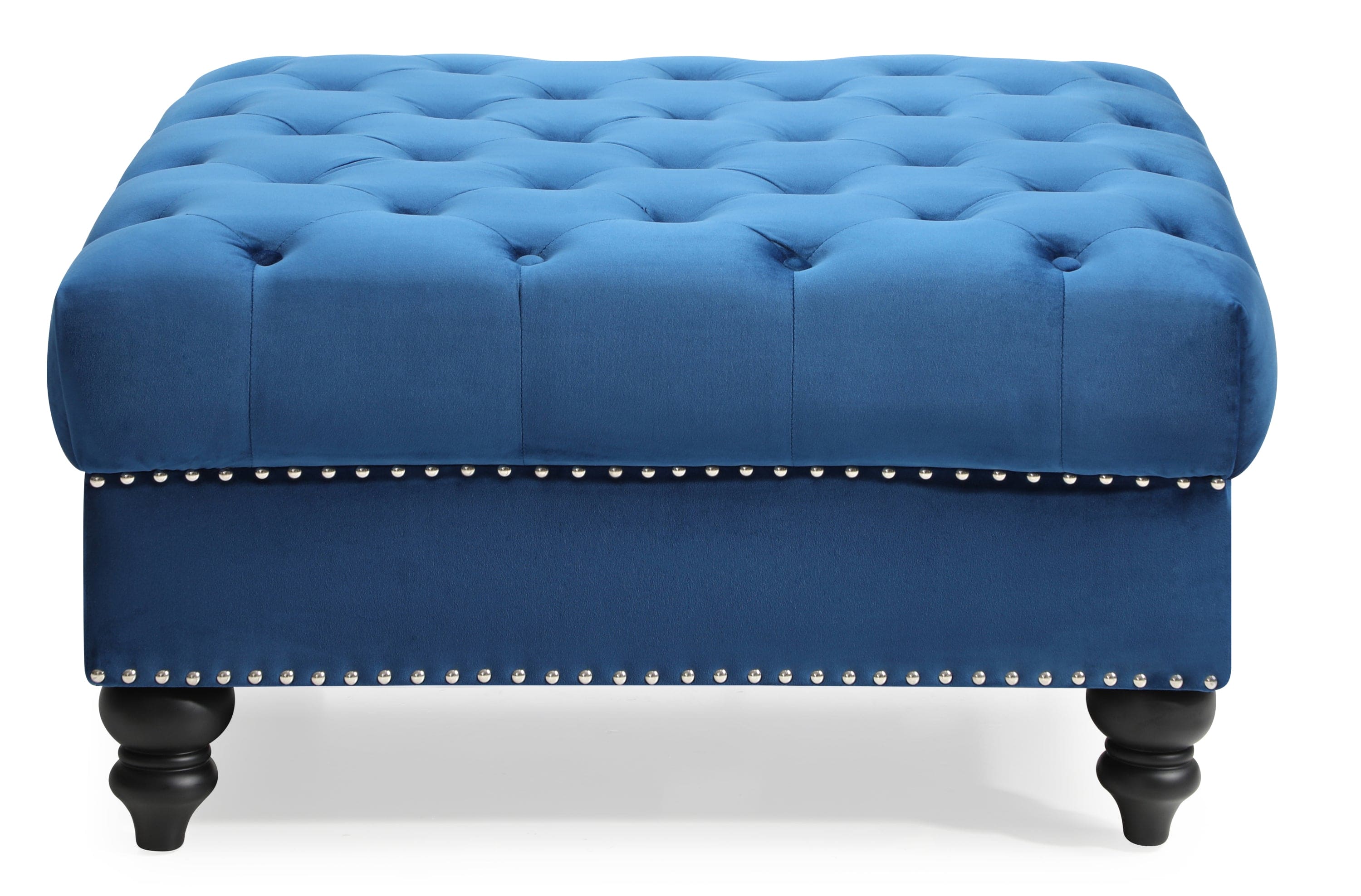 Glory Furniture Nola G0351-O Ottoman , NAVY BLUE