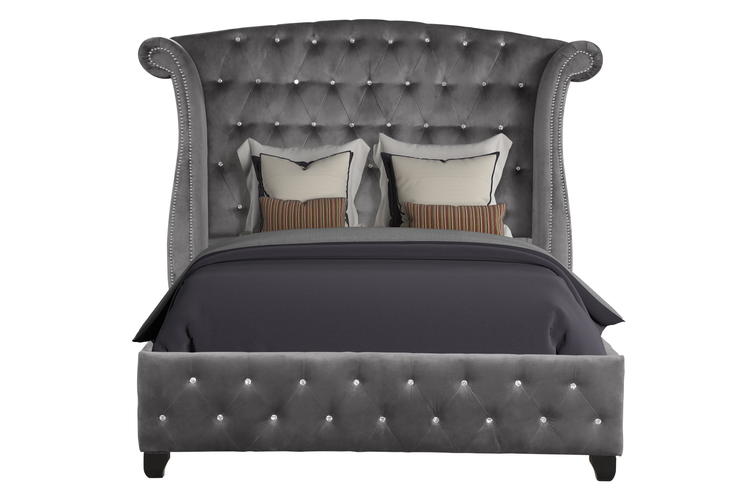 Sophia King Vanity 4 Piece Gray