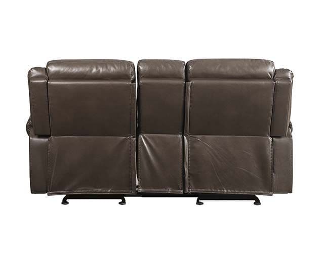 ACME Lydia Motion Loveseat w/Console, Brown Leather Aire LV00655