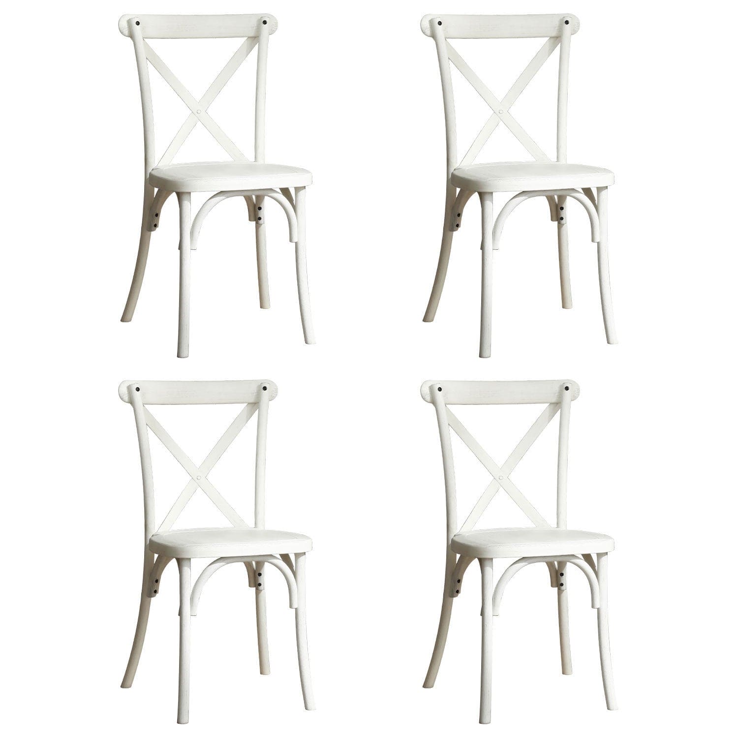 4-Pack Resin X-Back Chair,  Mid Century Chair Modern Farmhouse Cross Back Chair for Kitchen ,Lime Wash