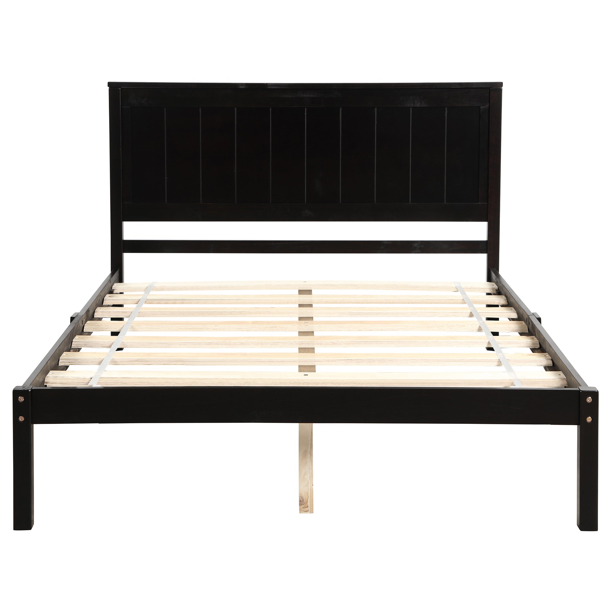 Platform Bed Frame with Headboard, Wood Slat Support, No Box Spring Needed, Full, Espresso(OLD SKU:WF191419AAP)