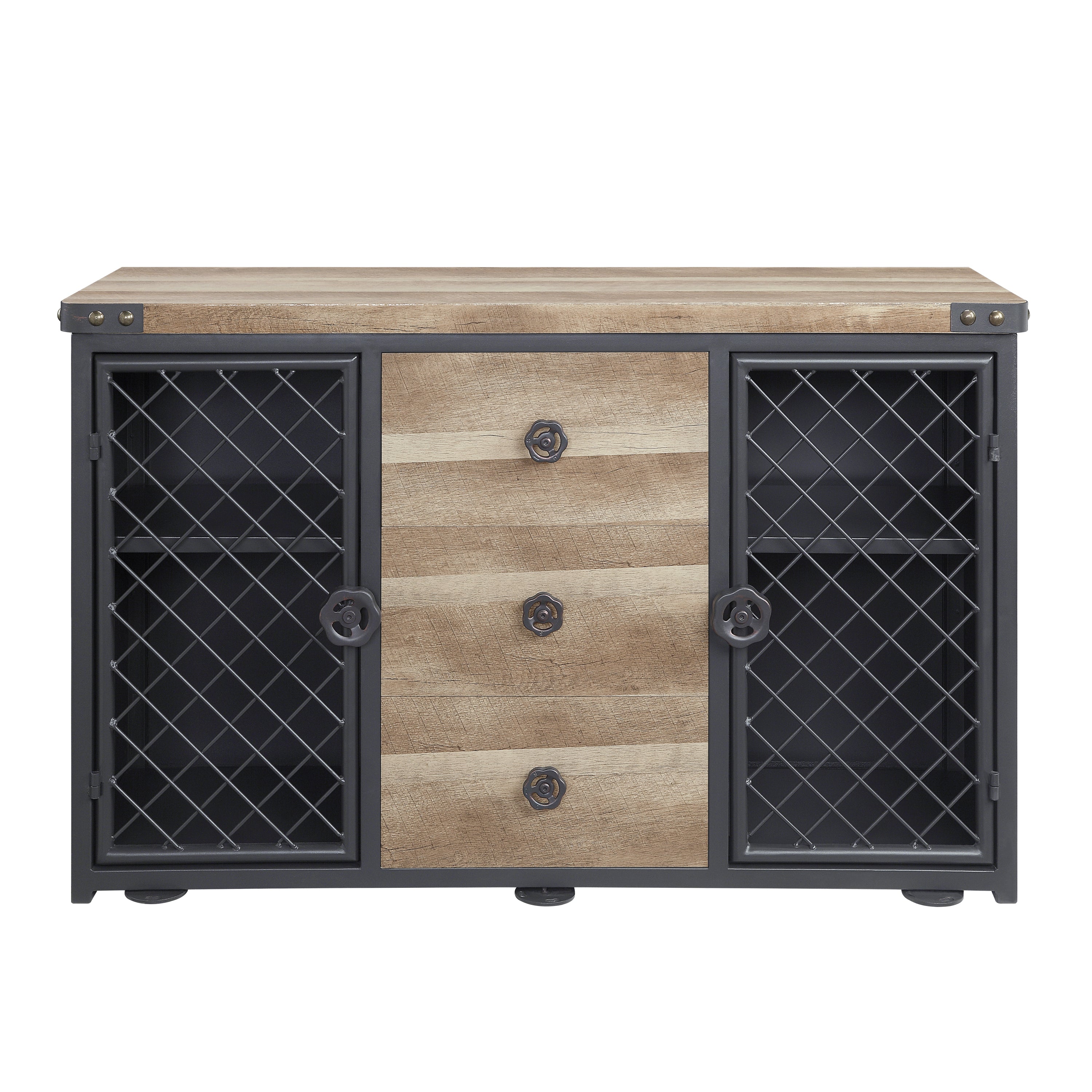 ACME Edina Server, Oak & Sandy Black Finish DN01059