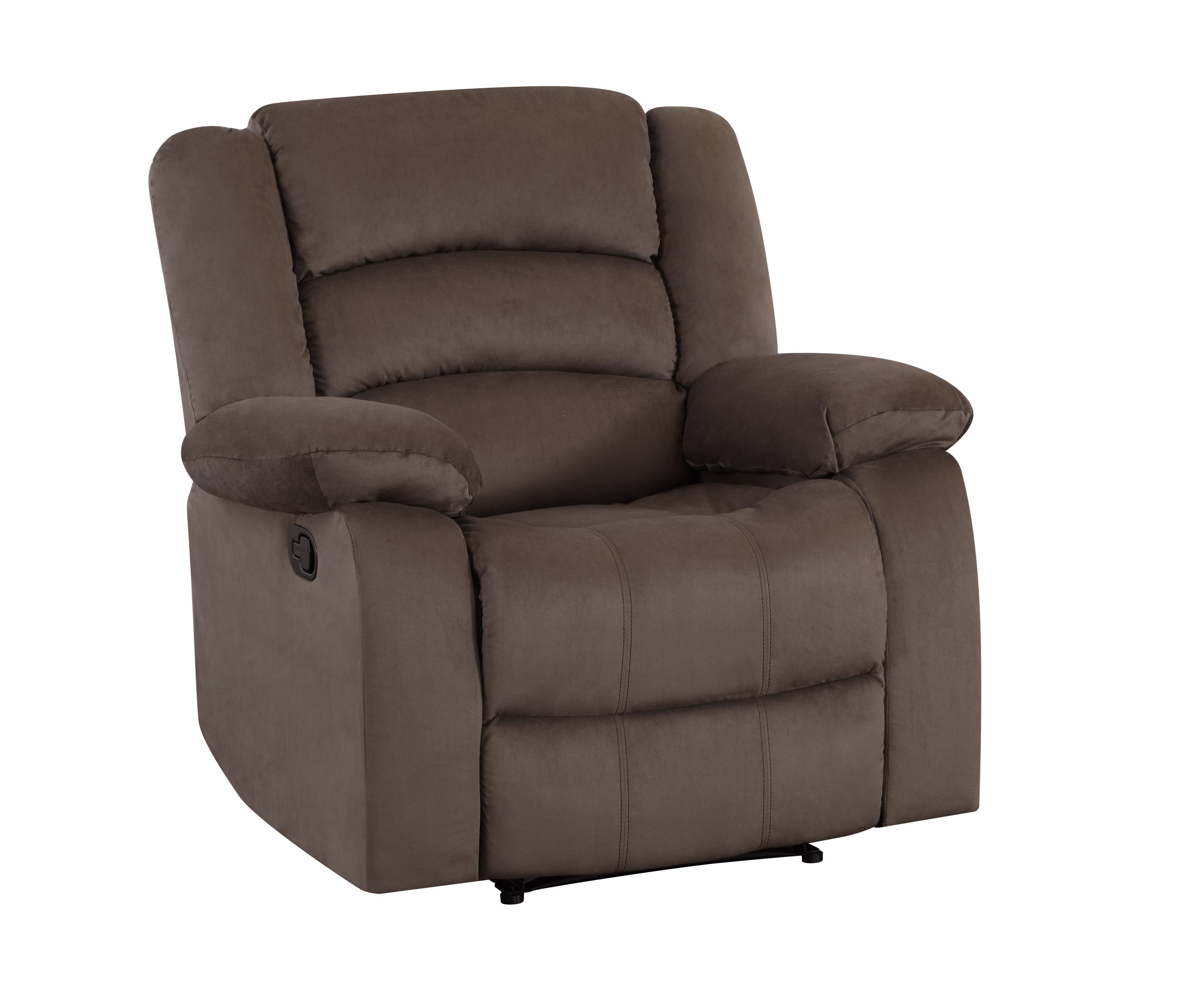 Global United Transitional Microfiber Fabric Recliner Chair