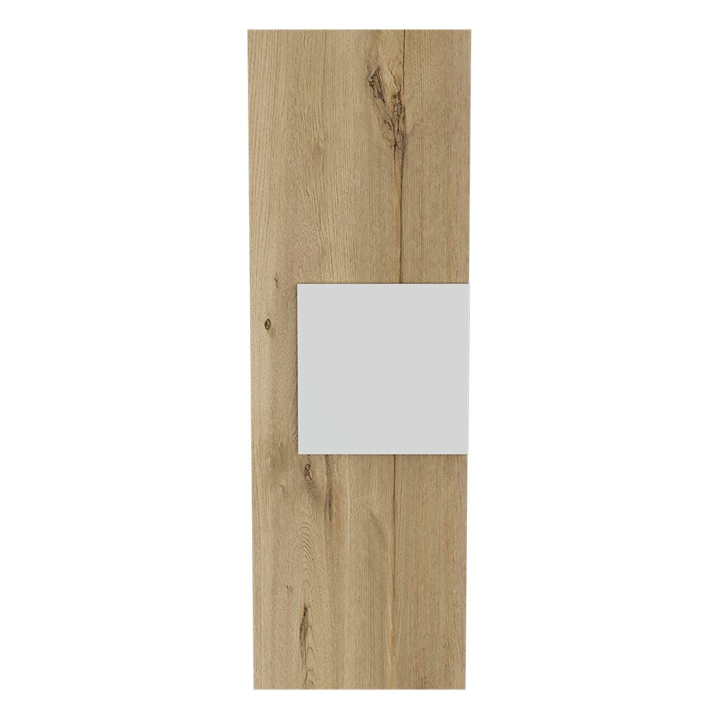 Medicine Cabinet Artic, Three Shelves, Single Door, White / Light Oak Finish