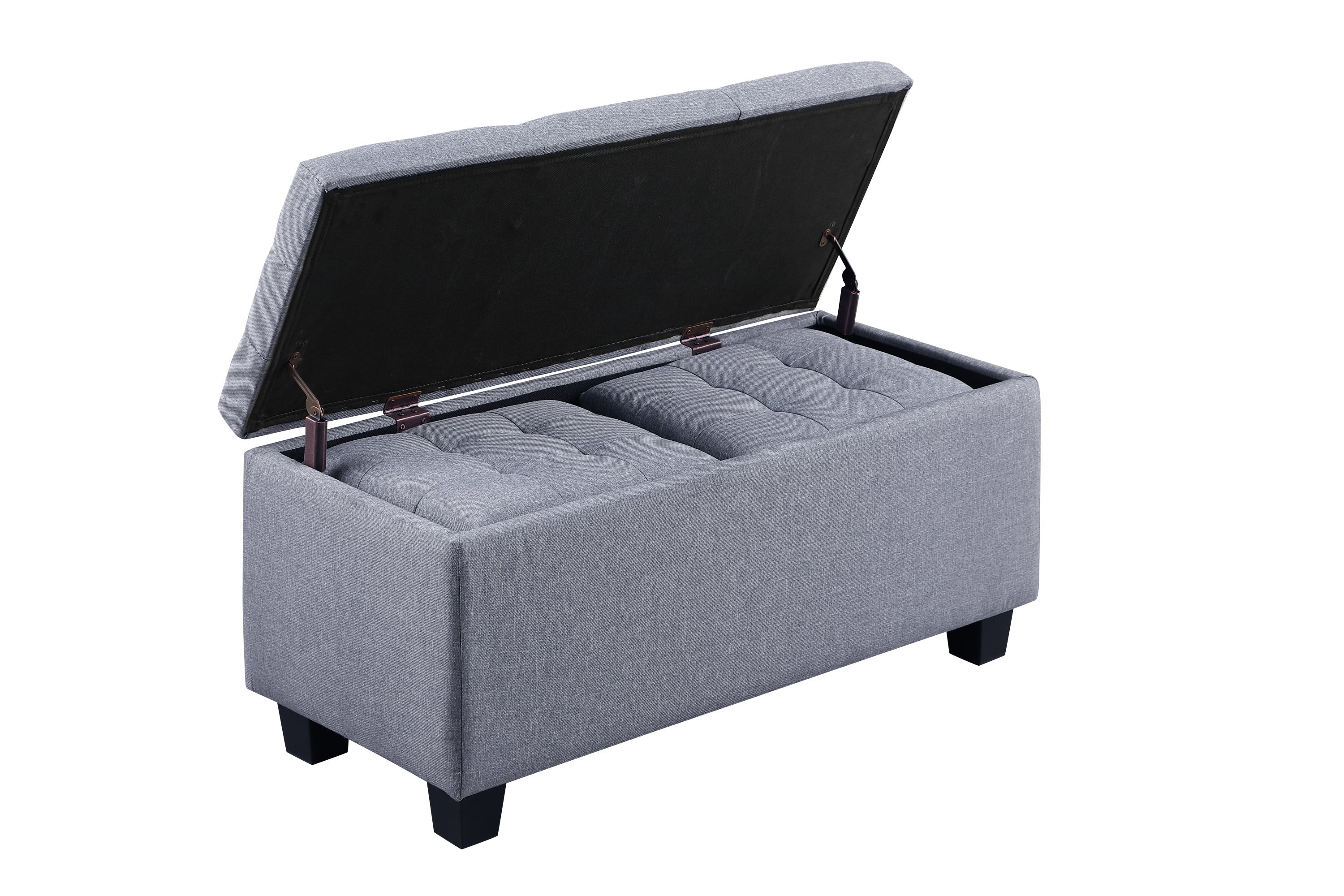 [VIDEO] Large Storage Ottoman Bench Set, 3 in 1 Combination Ottoman, Tufted Ottoman Linen Bench for Living Room, Entryway, Hallway, Bedroom Support 250lbs