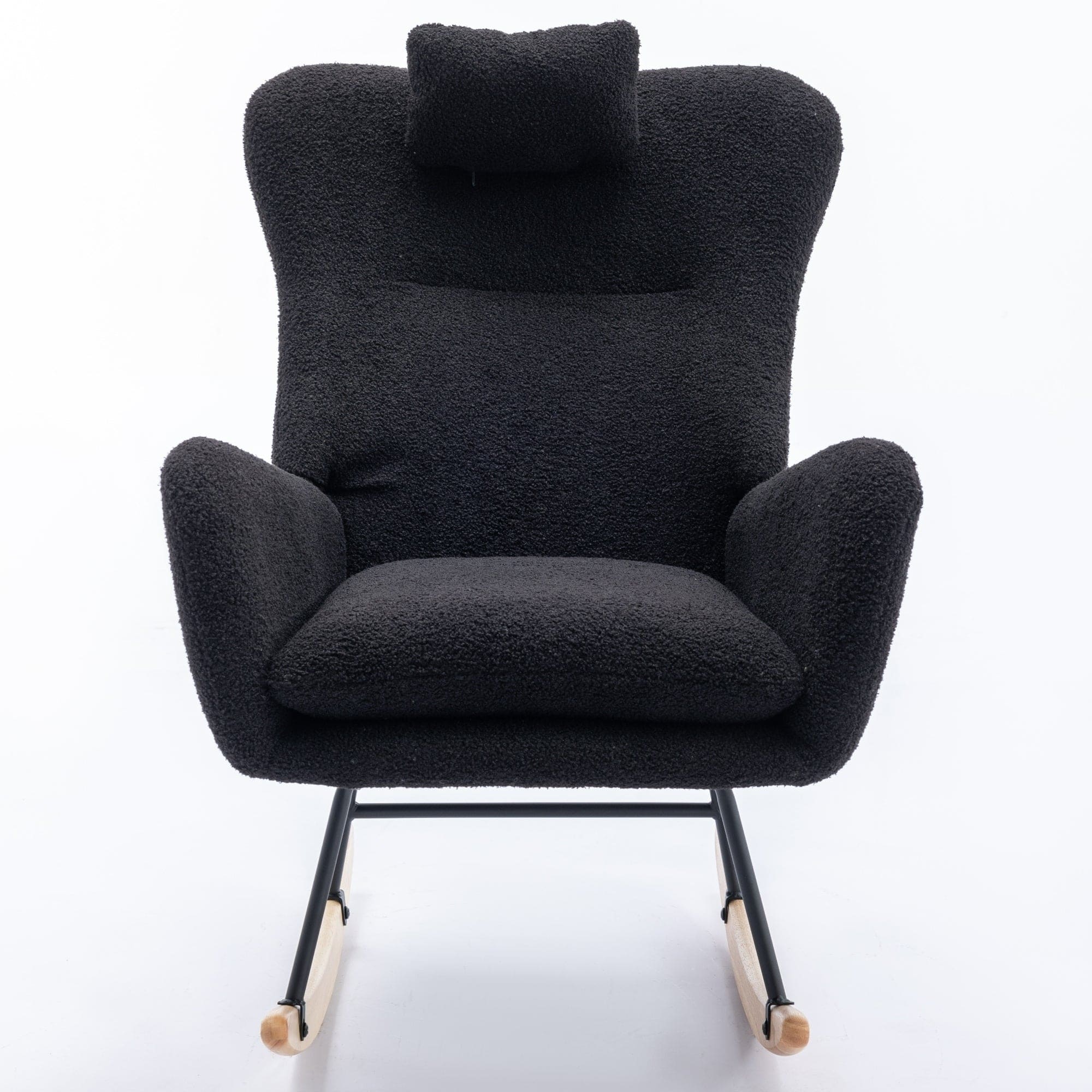 35.5 inch Rocking Chair with Pocket, (black)