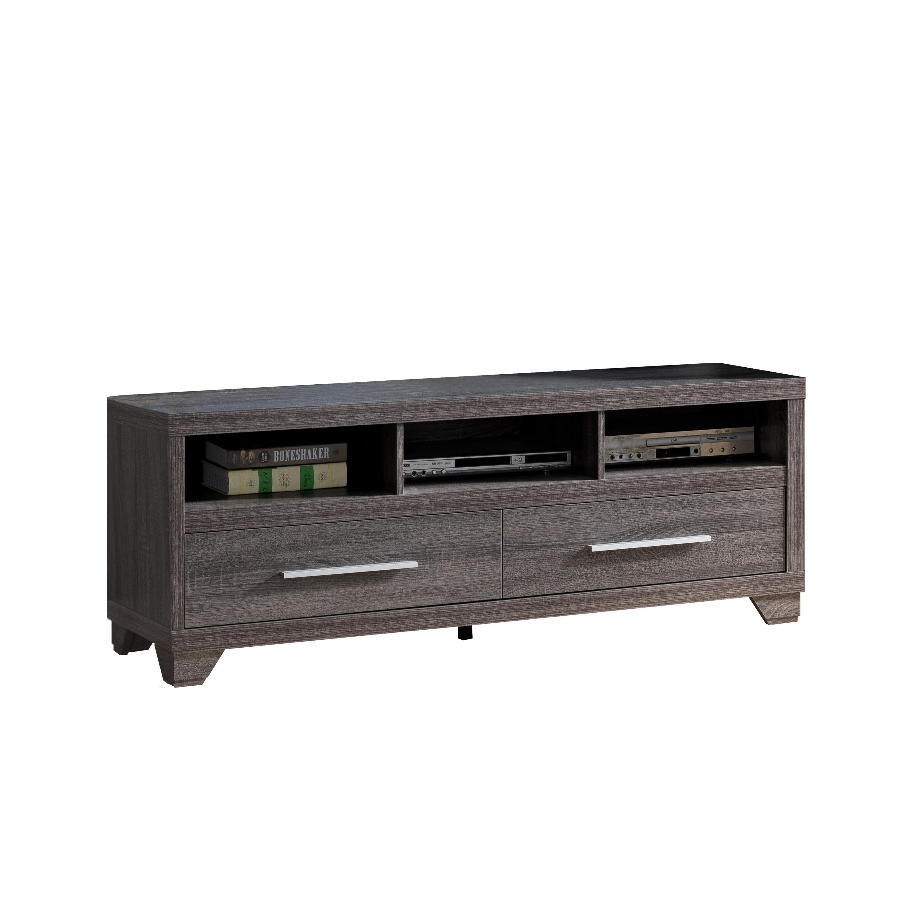 ID USA  171916TV TV Stand Distressed Grey