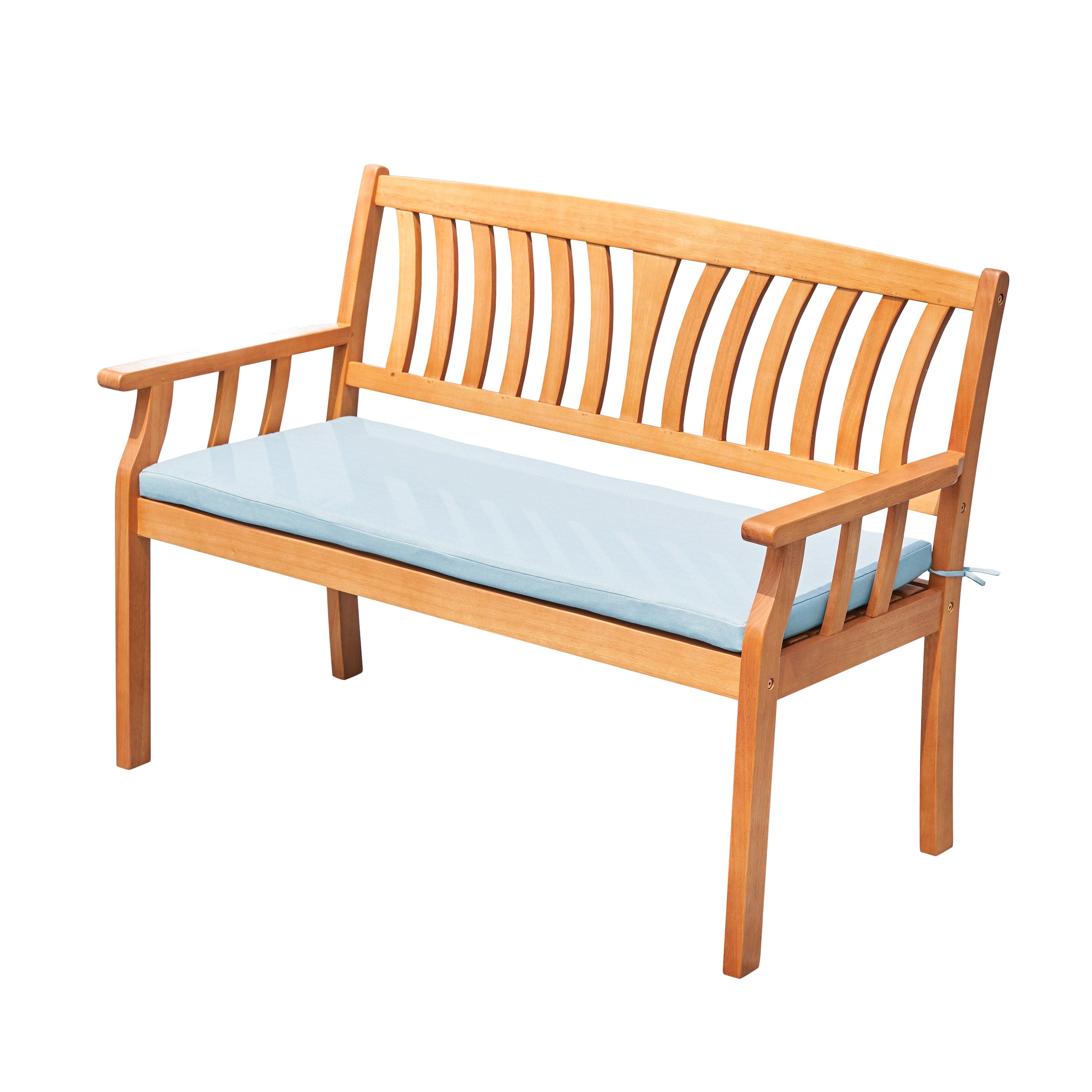 Kapalua Honey Nautical Eucalyptus Wooden Outdoor Garden Bench