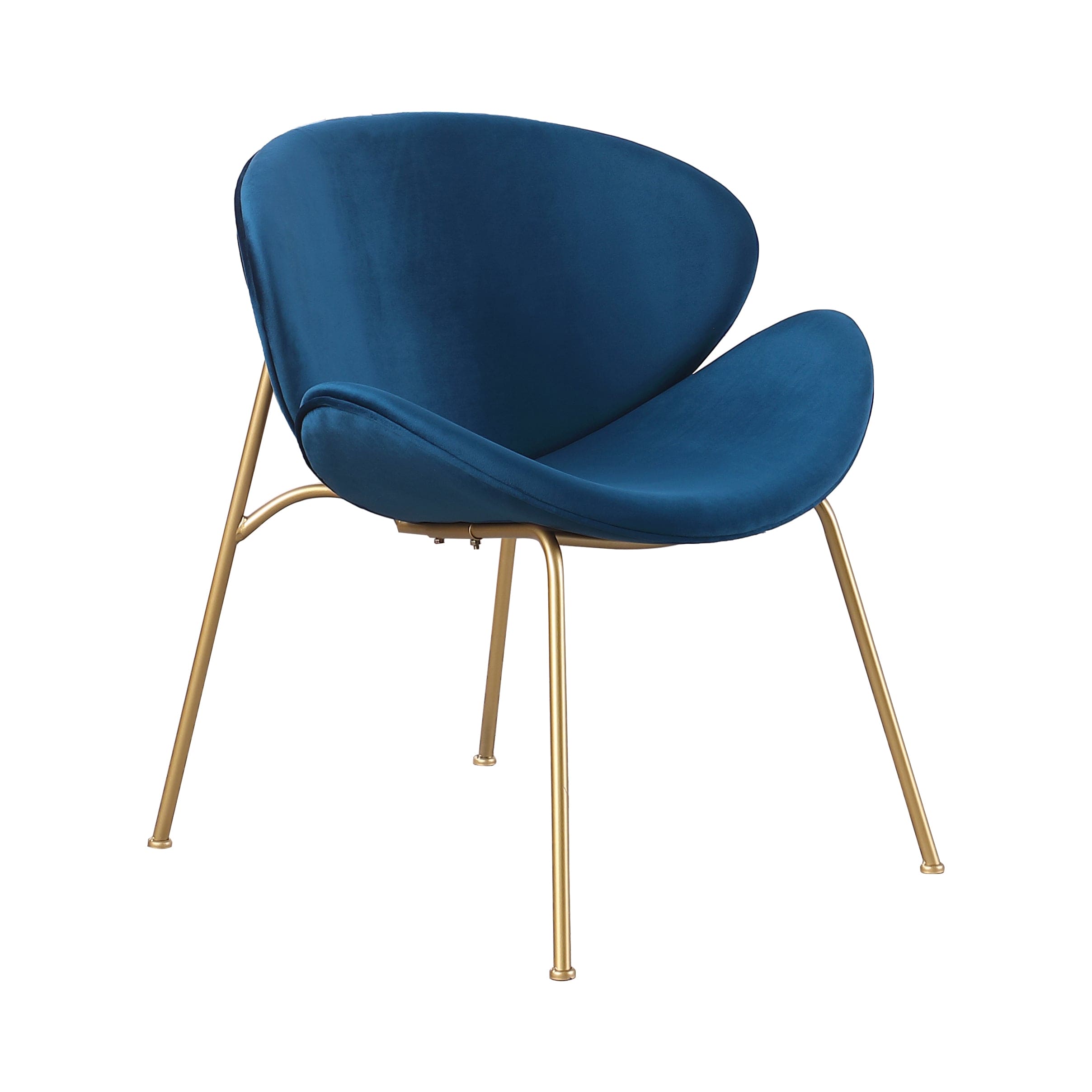 {2 Chair/ 1 Carton} Velvet Dining Chairs, Upholstered Living Room Chairs with Gold Metal Legs （6 Colors)