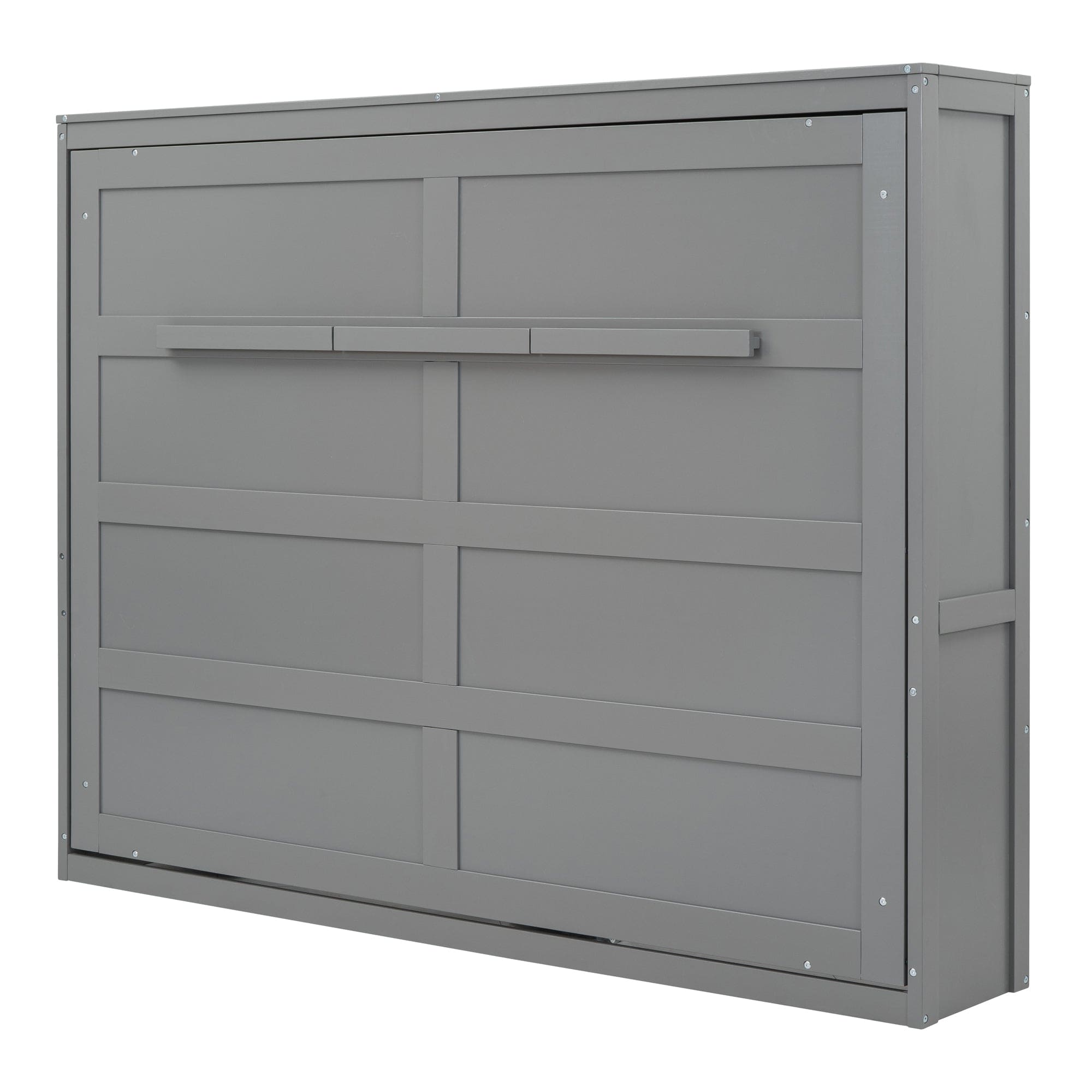 Queen Size Murphy Bed Wall Bed,Gray