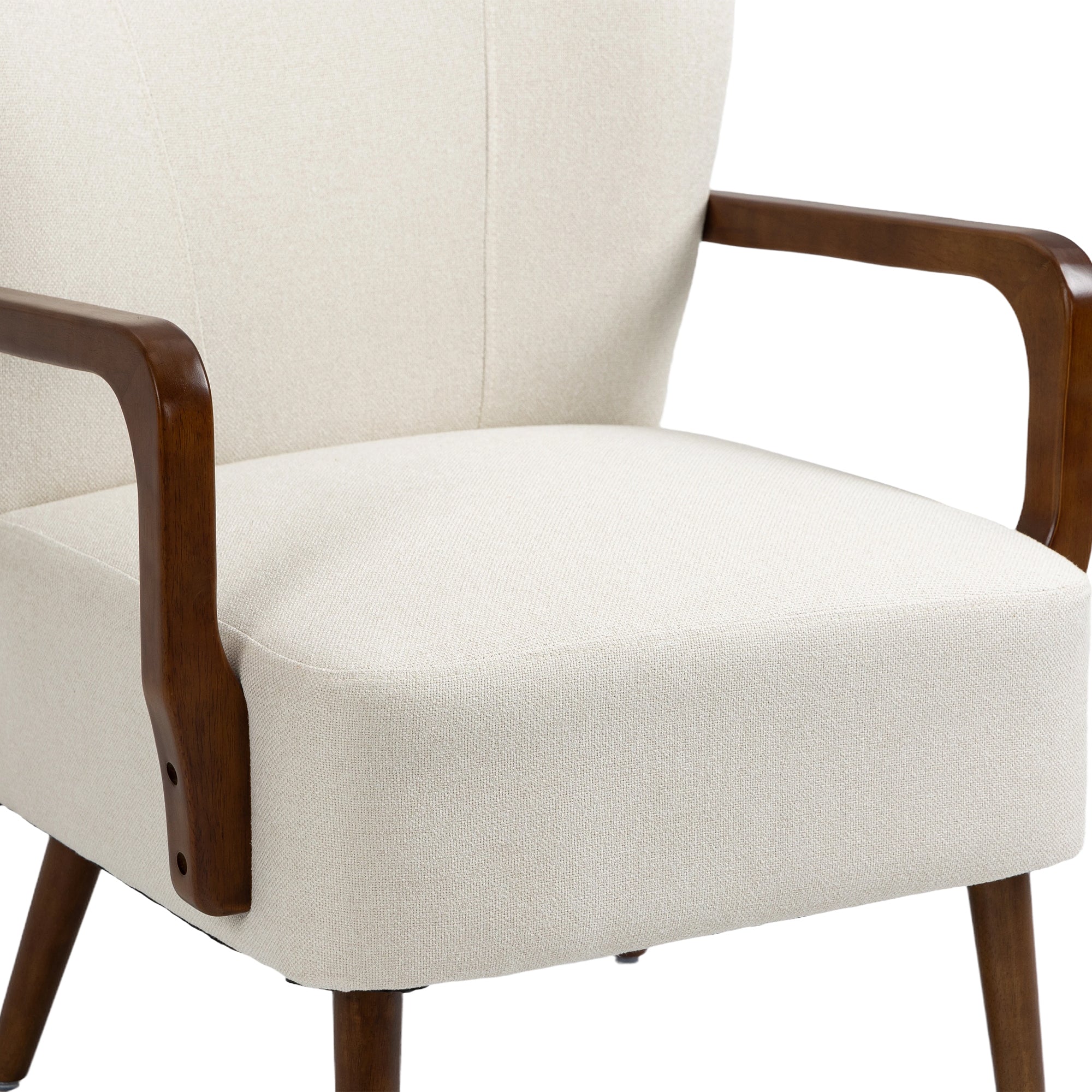 COOLMORE Wood Frame Armchair,  Modern Accent Chair Lounge Chair for Living Room