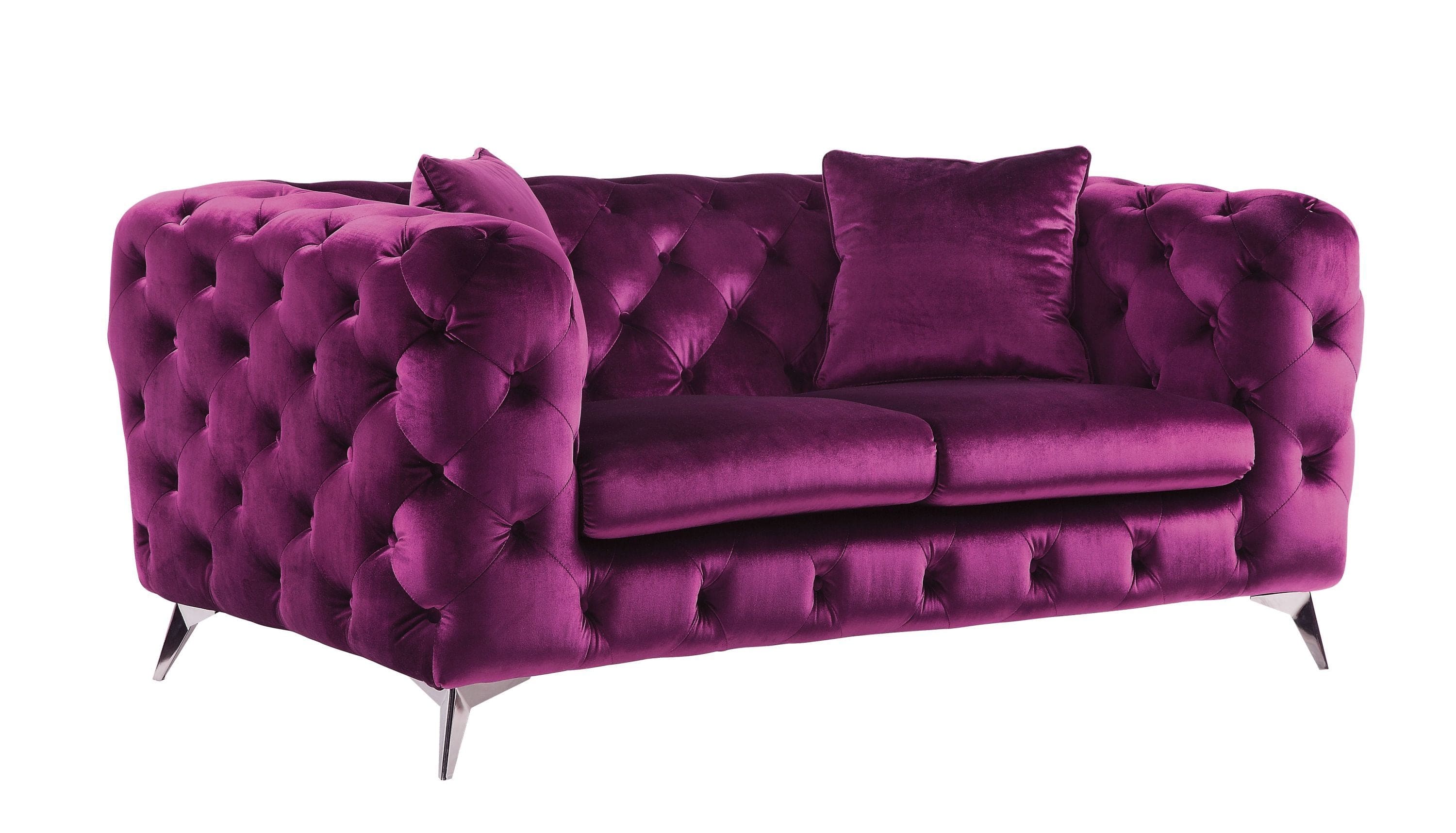 ACME Atronia Loveseat, Purple Fabric 54906